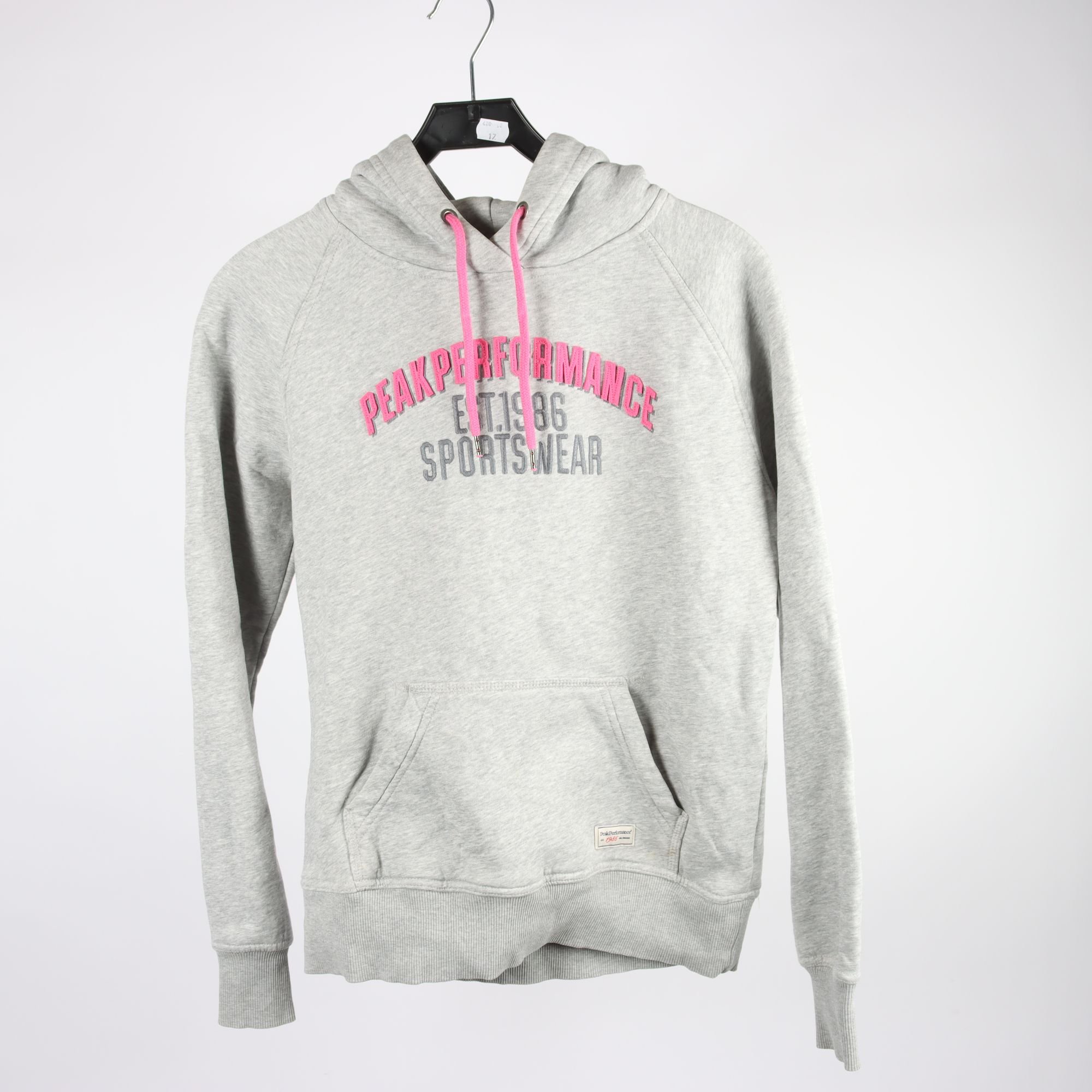 Hoodie, PeakPerformance, grå, stl. M