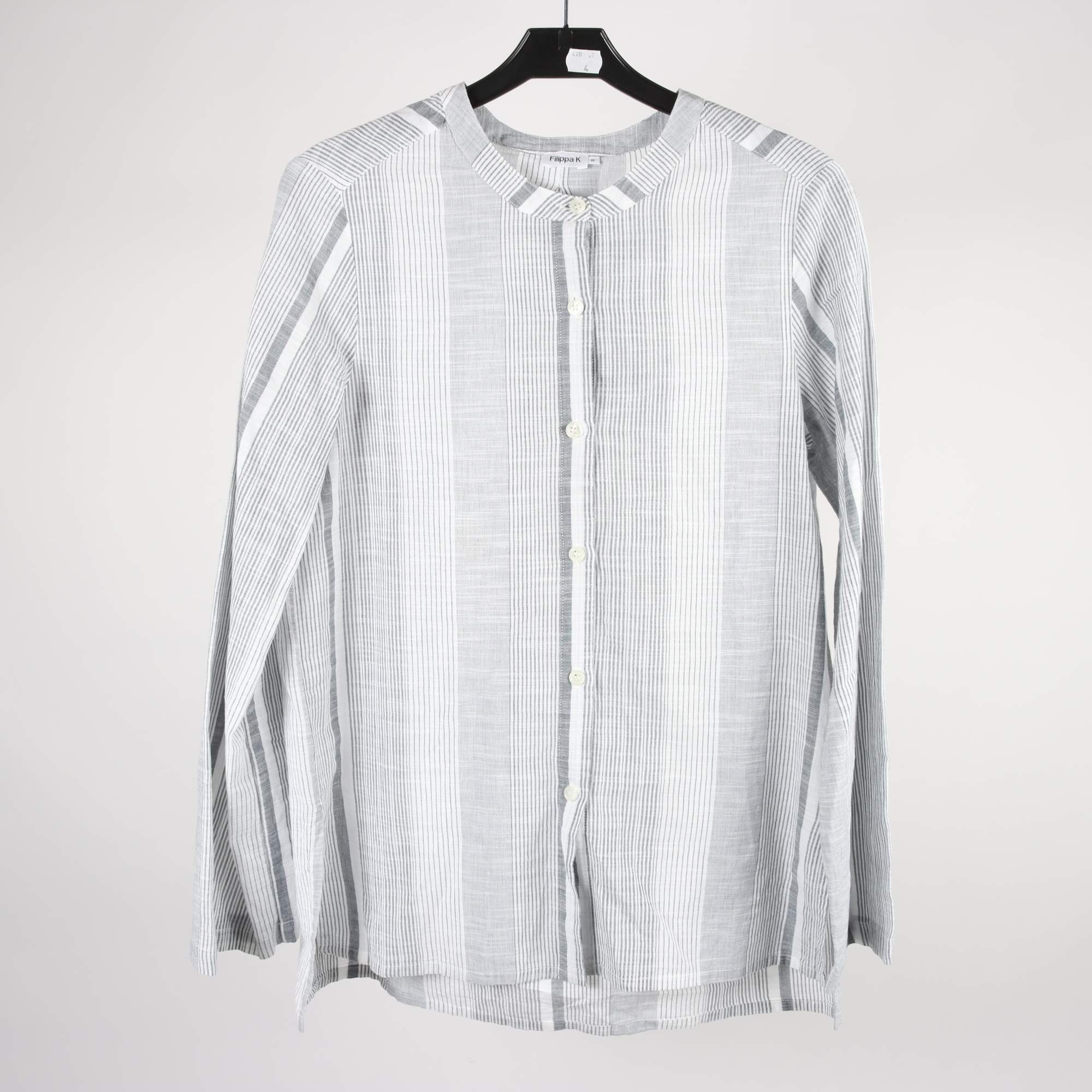 Blus, Filippa K, grå, vit, stl. XS