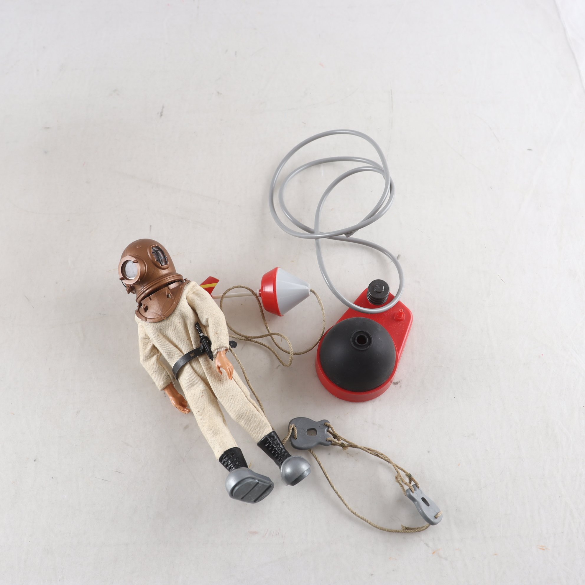 Docka, GI-joe, action diver, med tillbehör