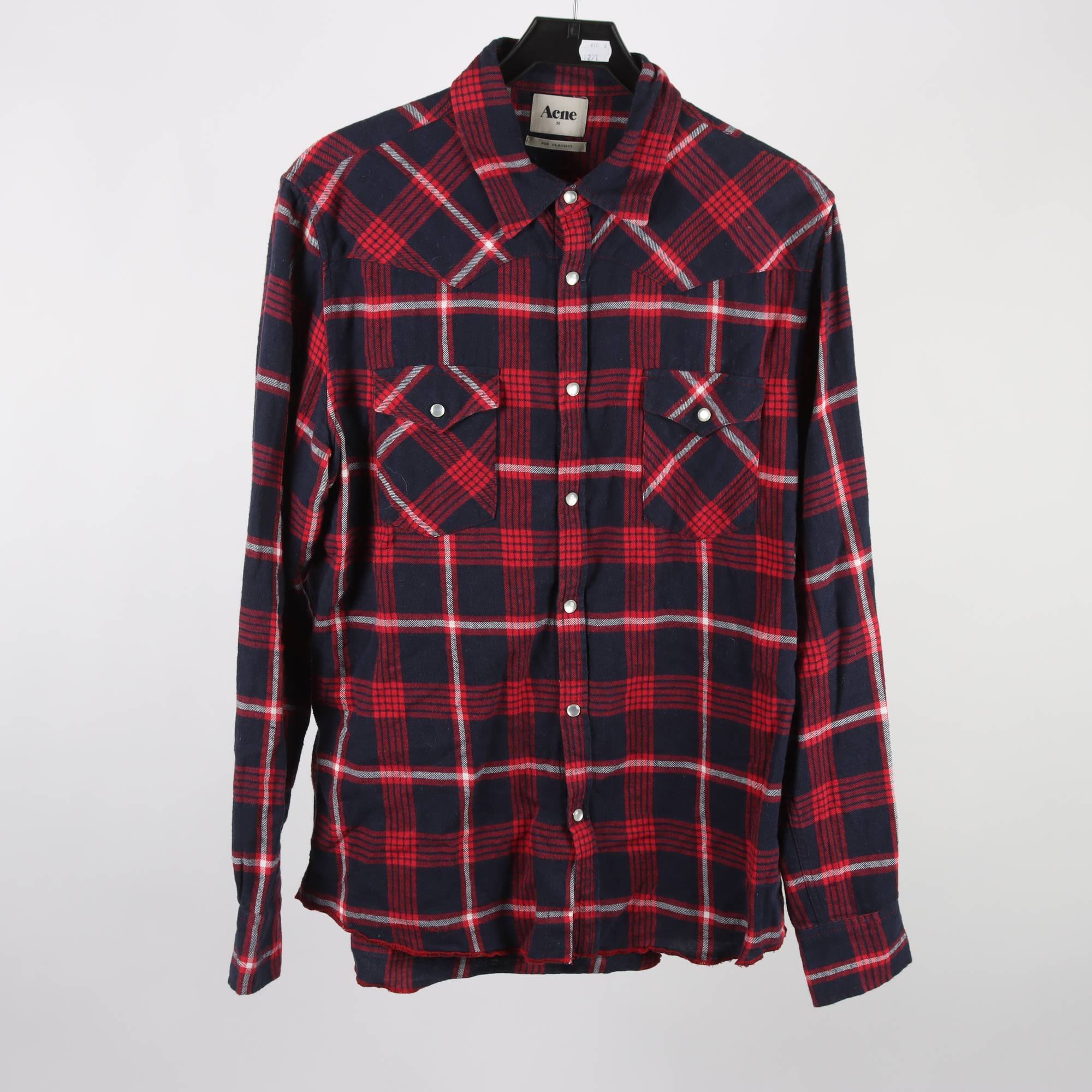 Skjorta, Acne, blå, röd, stl. 50