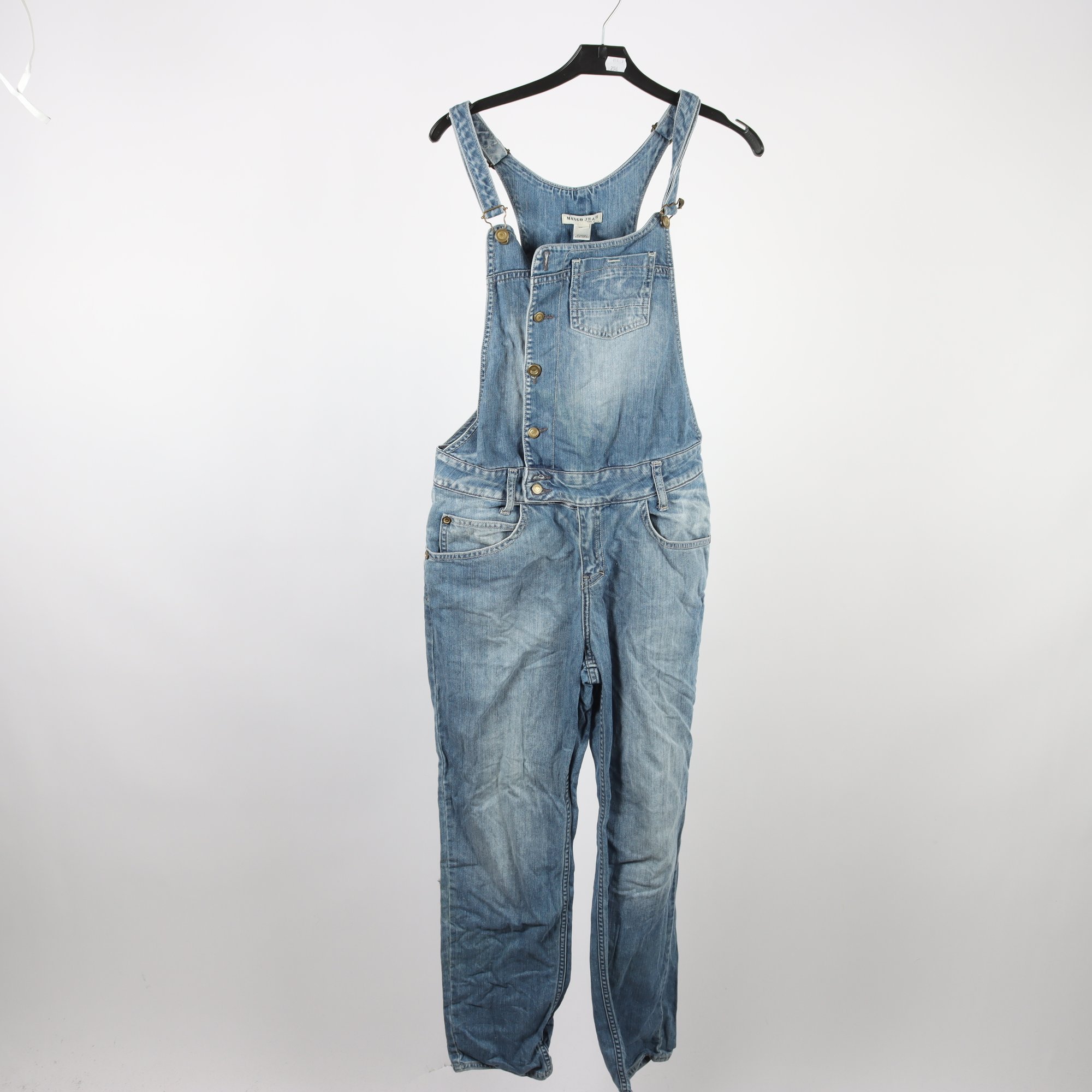 Hängselbyxor, Mango, blå, stl. M