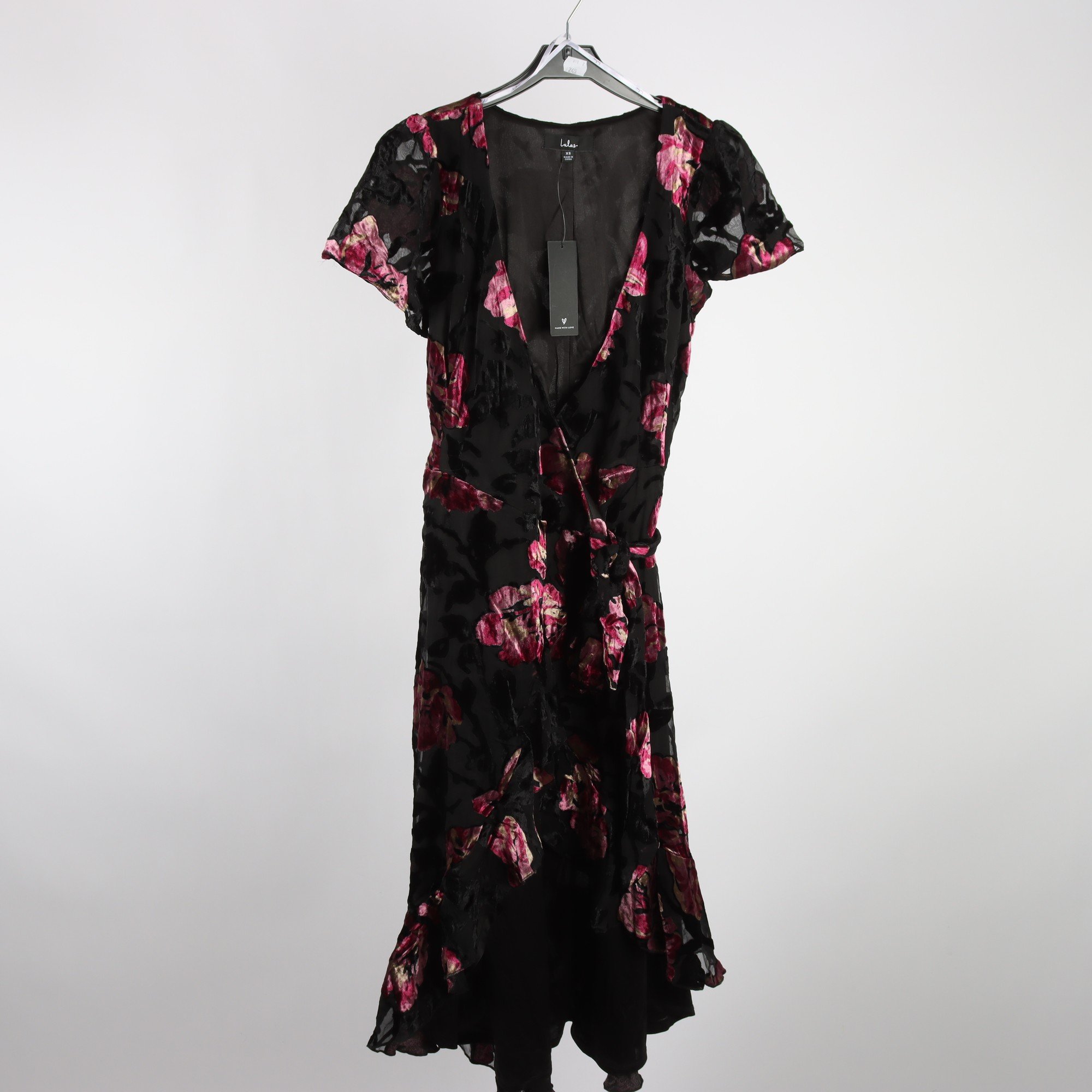 Klänning, Lulus, svart, mönstrad. stl. XS