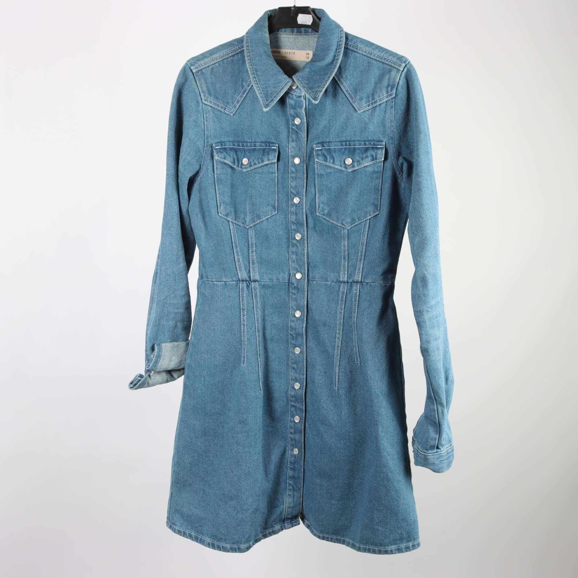 Jeansklänning, Asos, blå, stl. S