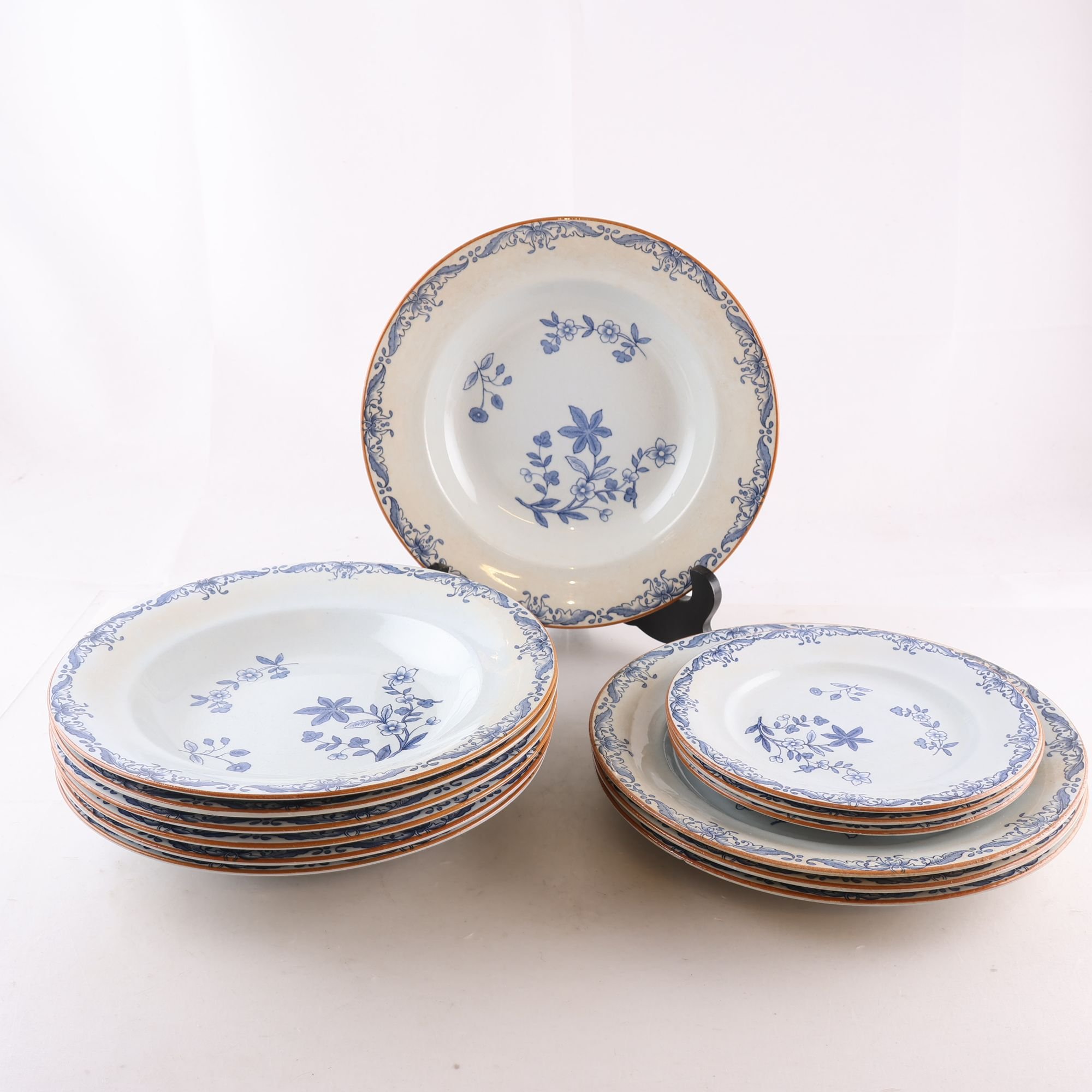 Tallrikar, Ostindia, Nils Emil Lundström, Rörstrand, 13 st. Endast avhämtning