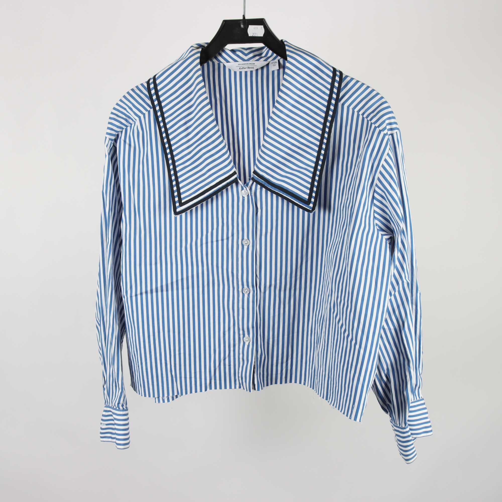 Blus, &Other Stories, blå, vit, randig, stl. XS/S