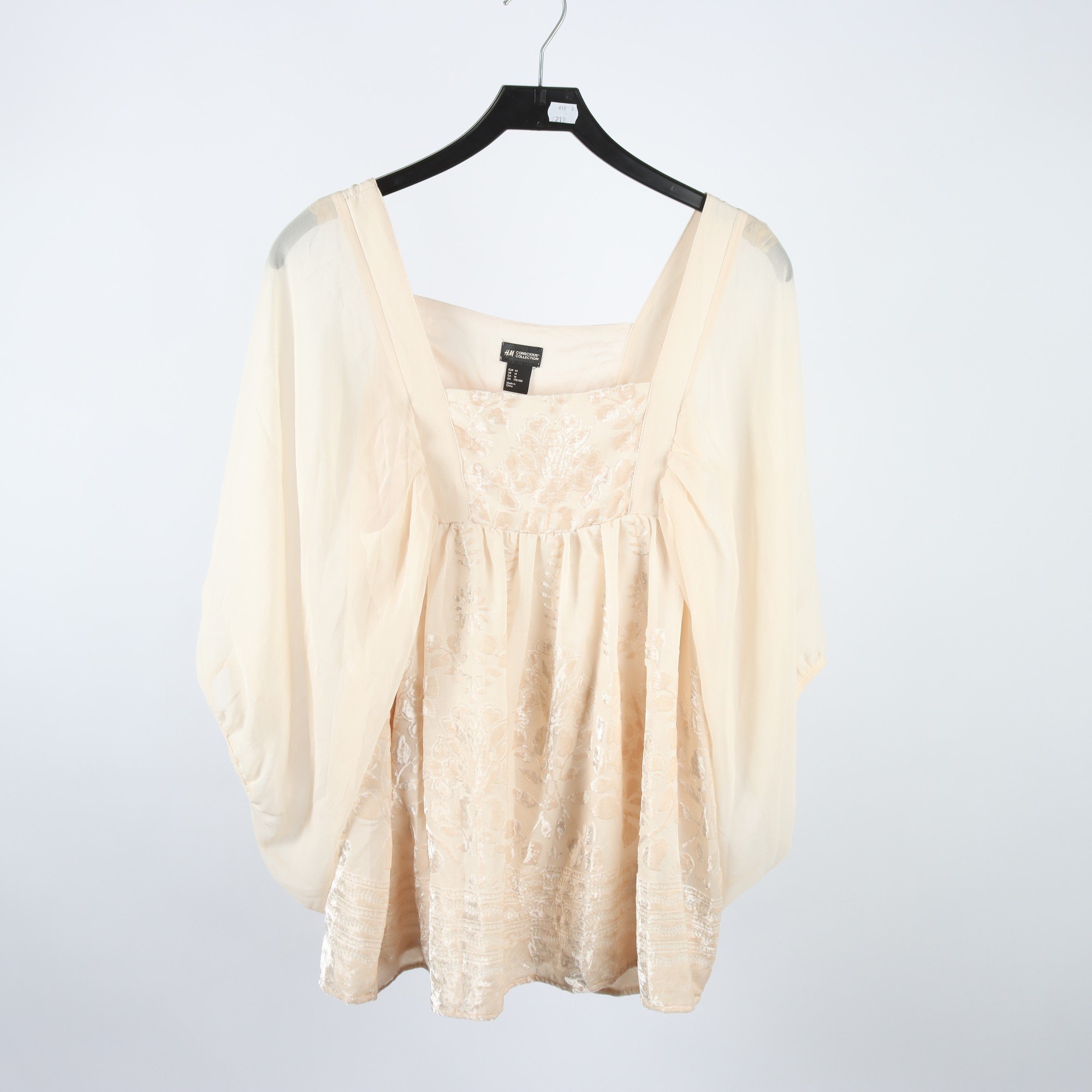 Blus, H&M Conscios Collection, ljusbeige, stl. 44