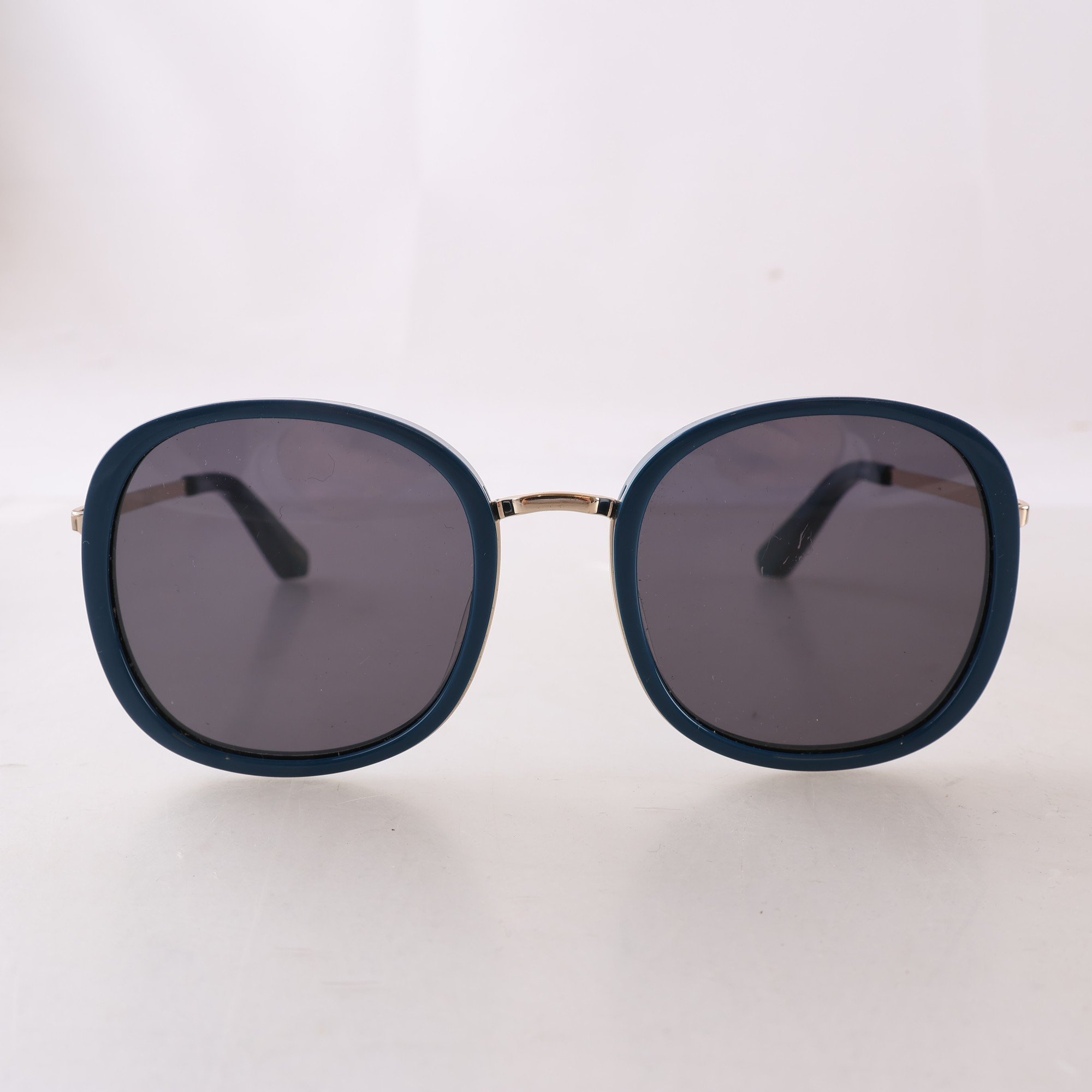 Solglasögon, guldmetall, acetat, Elizabeth and James, UK, blå