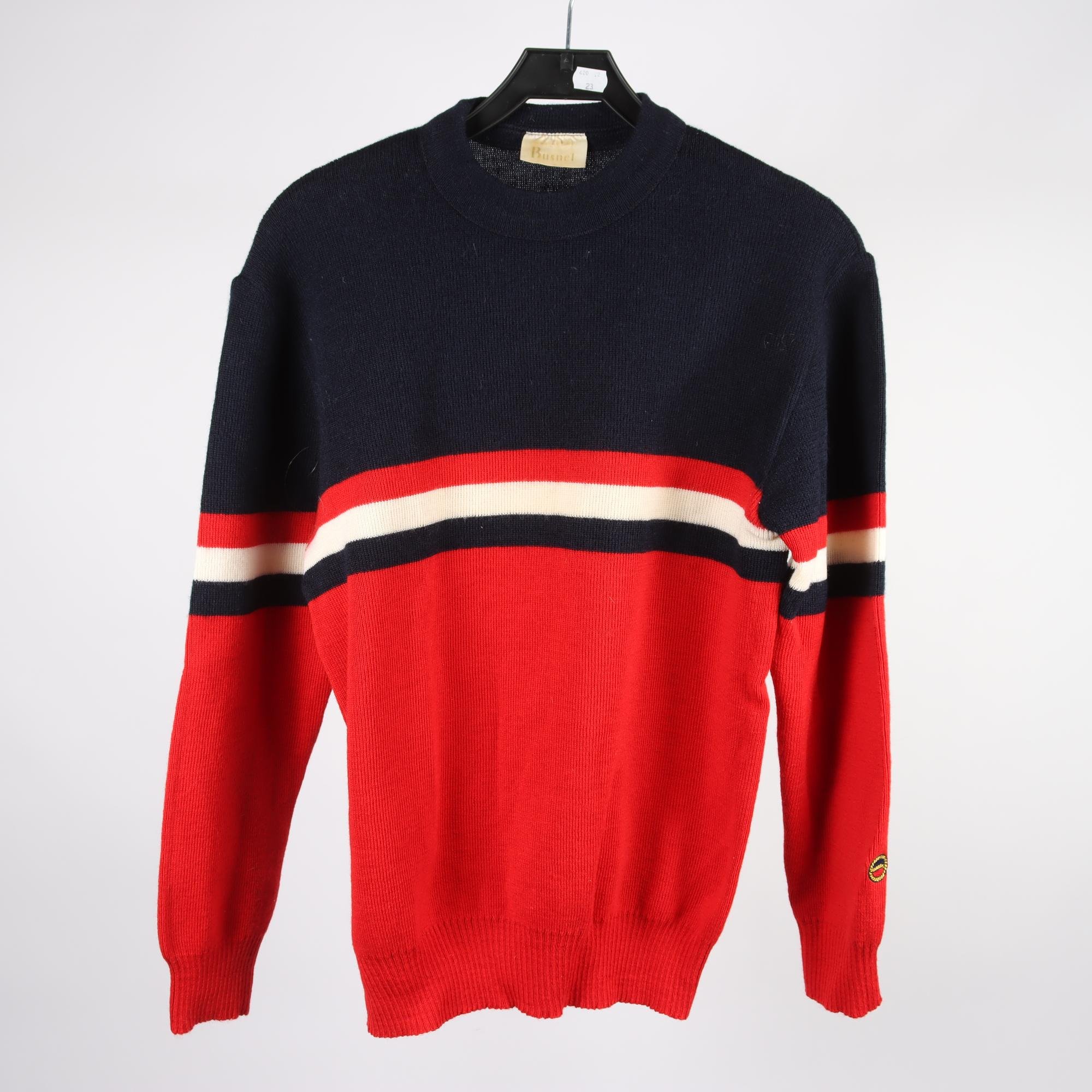 Tröja, Busnel, blå, röd, vit, stl. 6