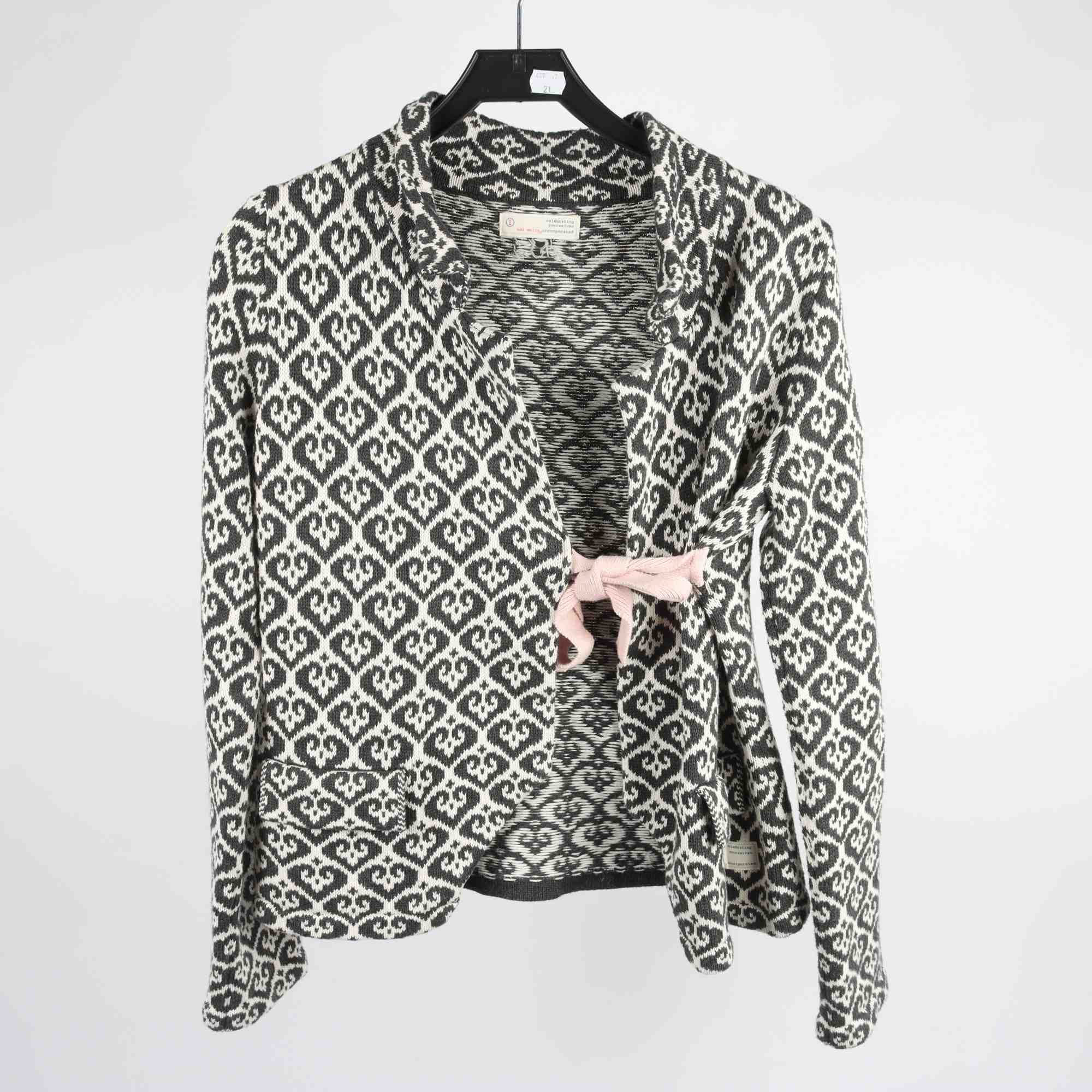 Kofta, Odd Molly, gråsvart, vit, mönstrad, stl. 1 (S)