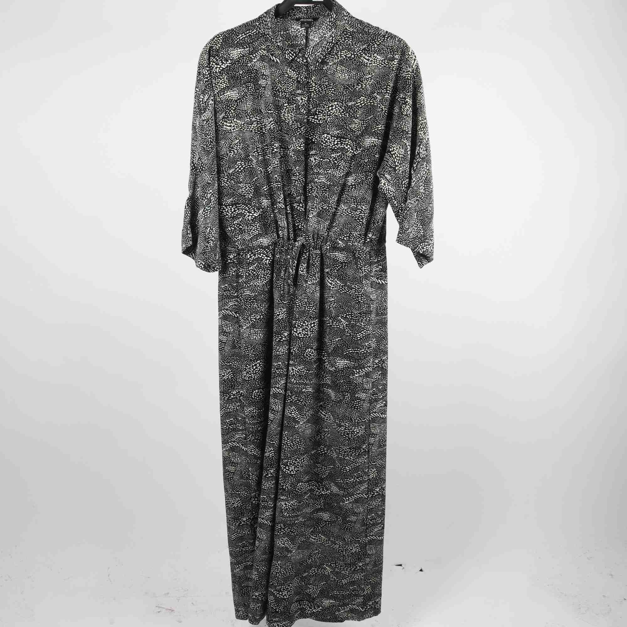 Byxdress, Monki, svart, vit, stl. M