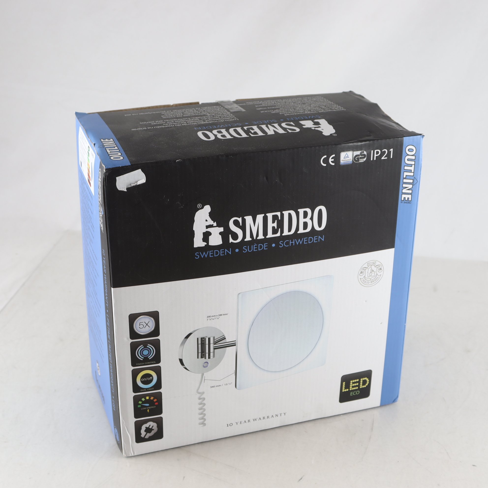 Sminkspegel, Smedbo, eco led, sweden. Samfraktas ej.