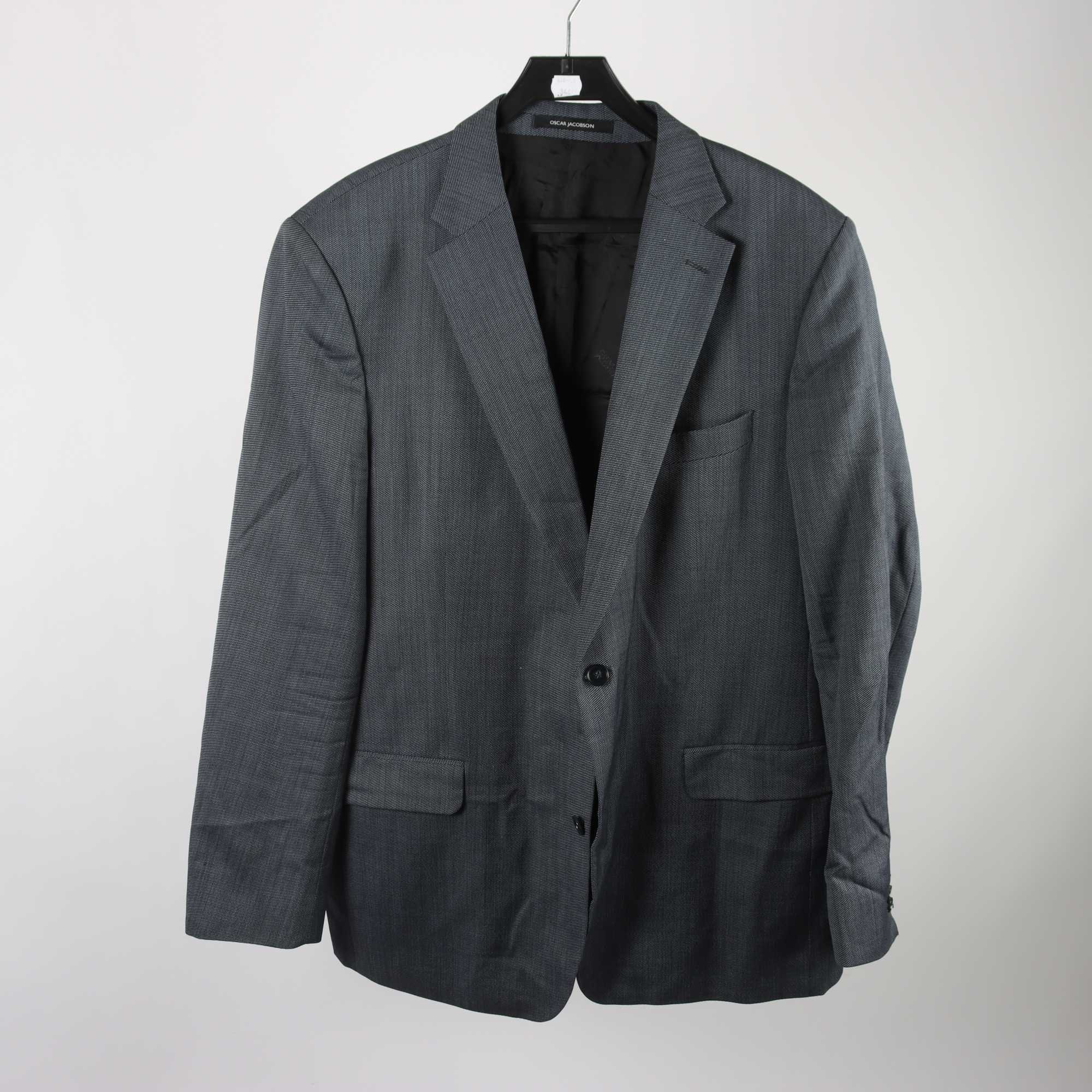 Kavaj, Oscar Jacobson, blå, ull, stl. 58.