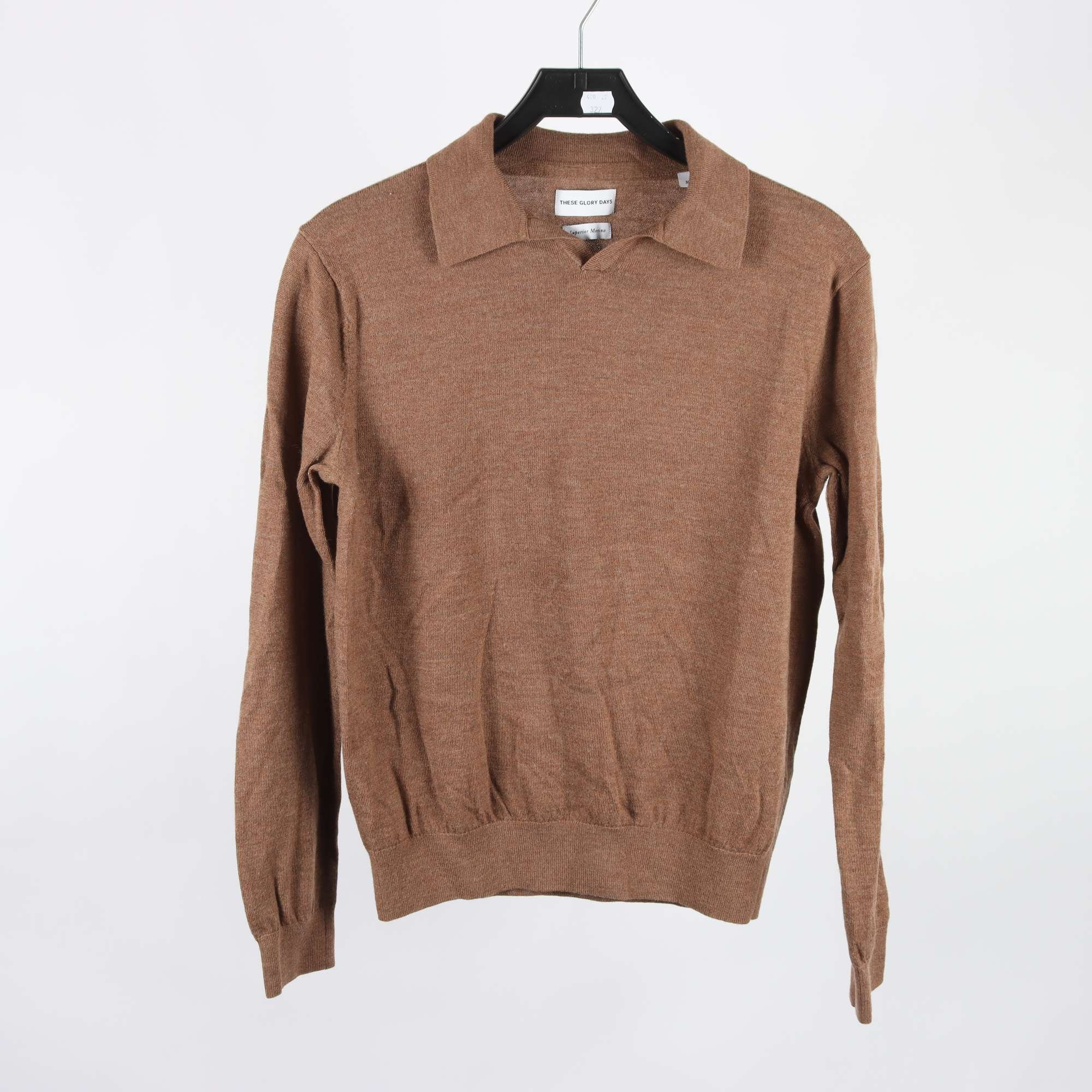 Tröja, These Glory Days, brun, ull, stl. M.