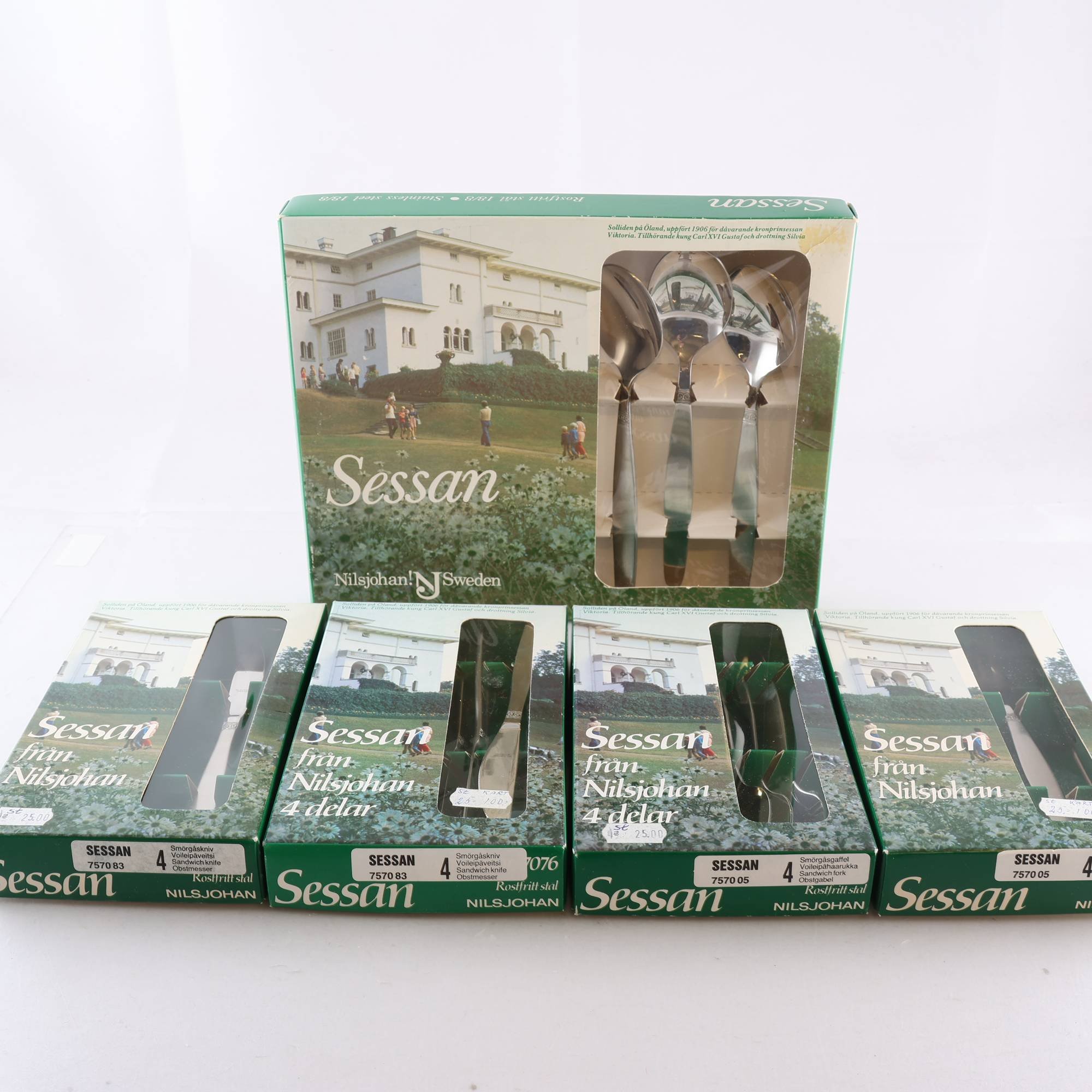 Bestick, rostfritt stål, Sessan, Nilsjohan, 28 st.