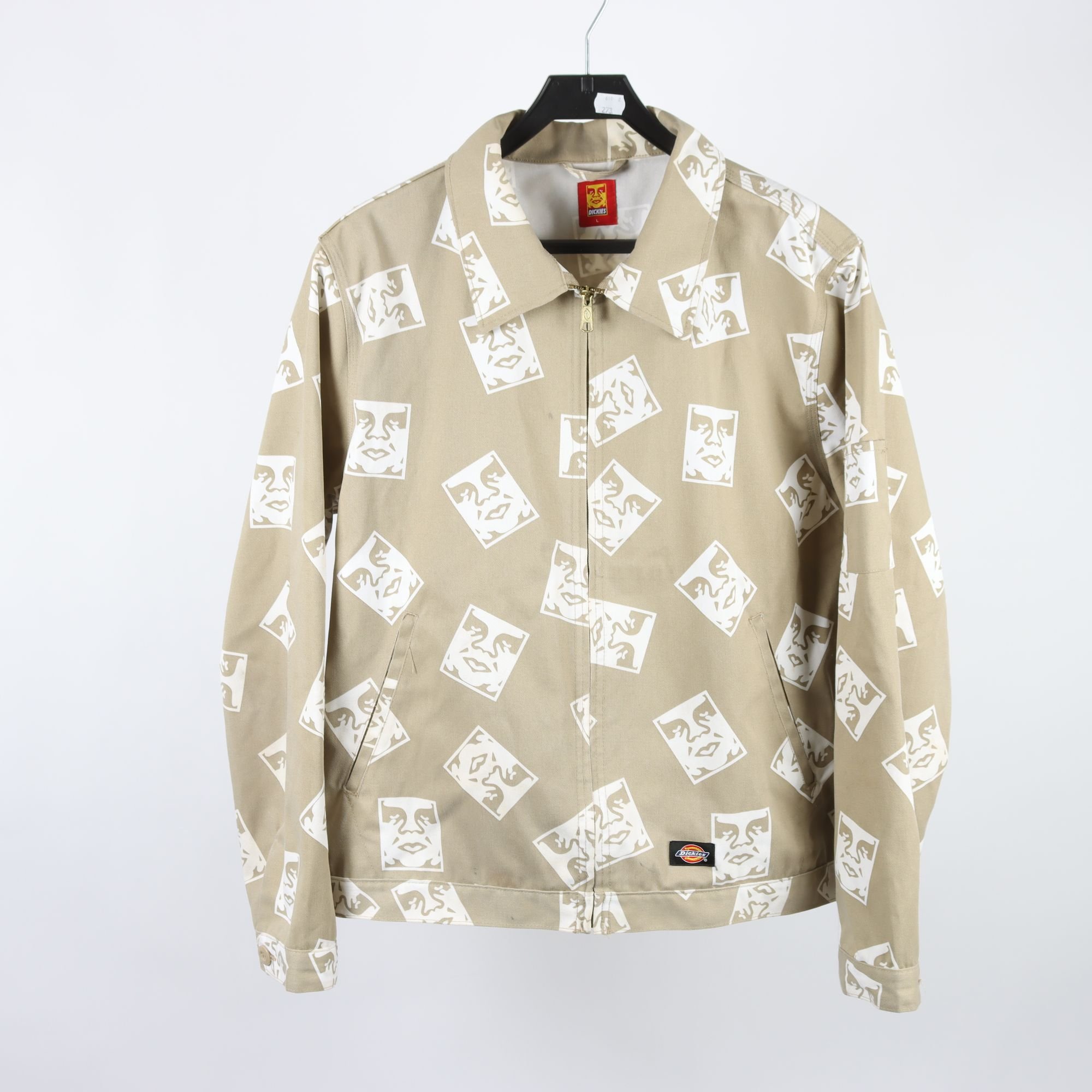 Jacka, Dickies, beige, vit, stl. L
