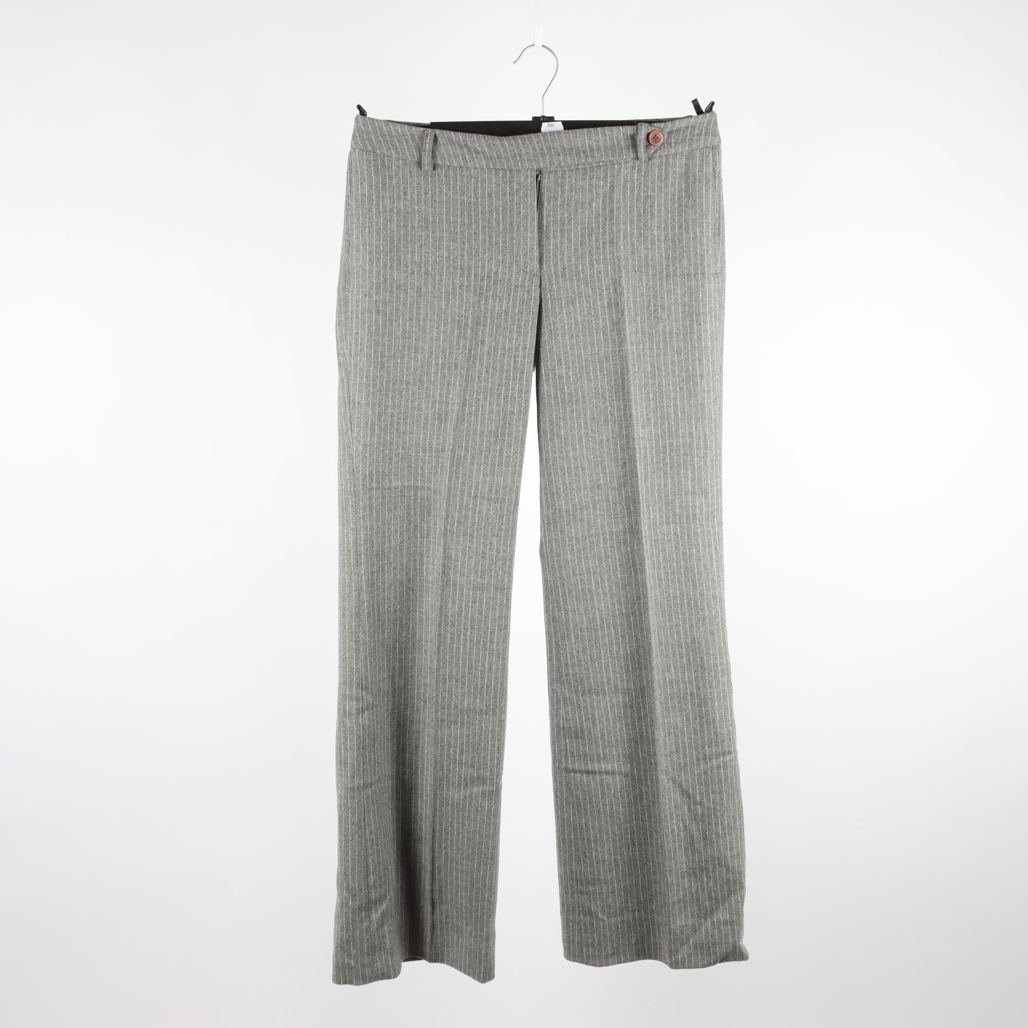 Byxor, French Connection, grå, randig, ull, cashmere, stl. S.