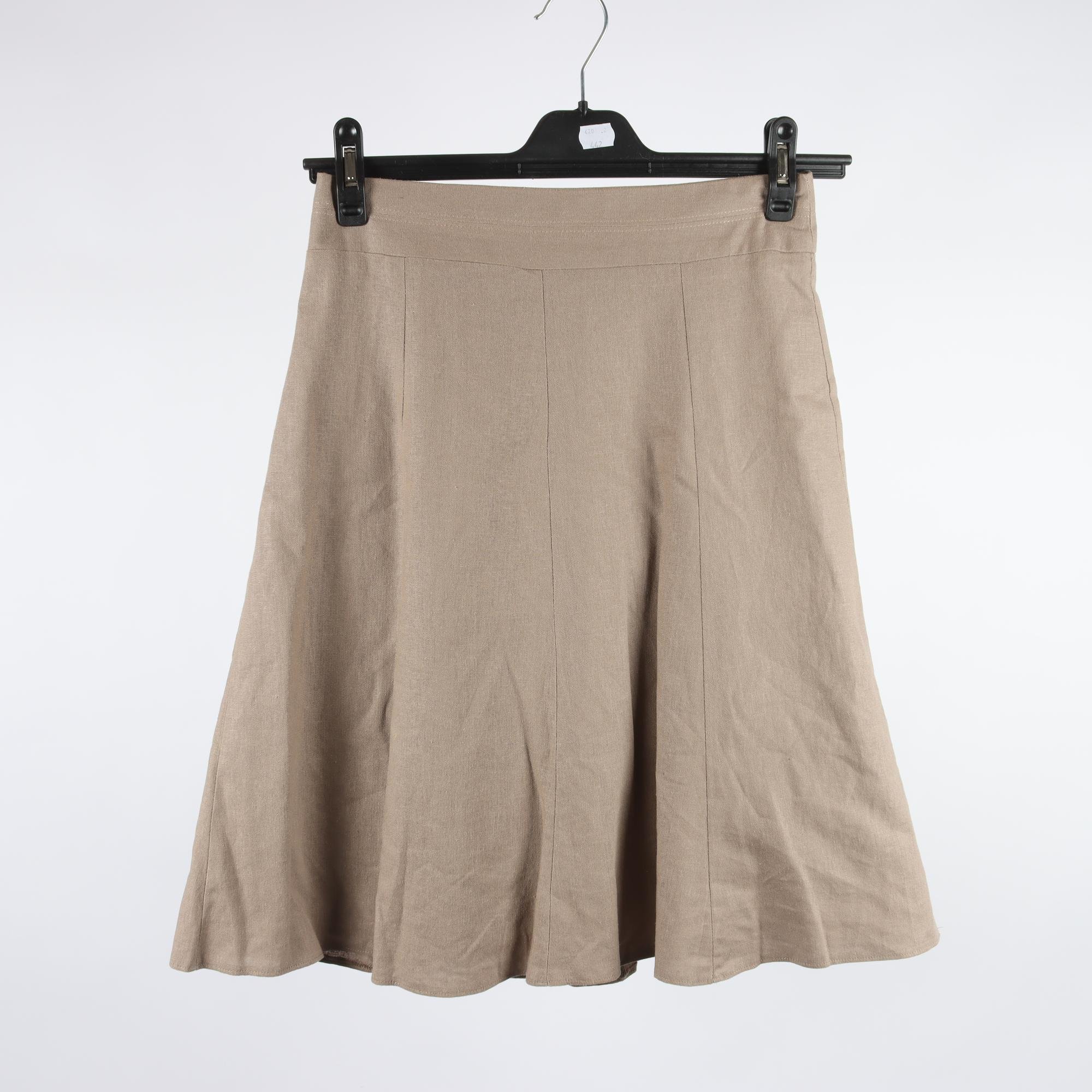 Kjol, Marble, beige, lin, stl. 36.