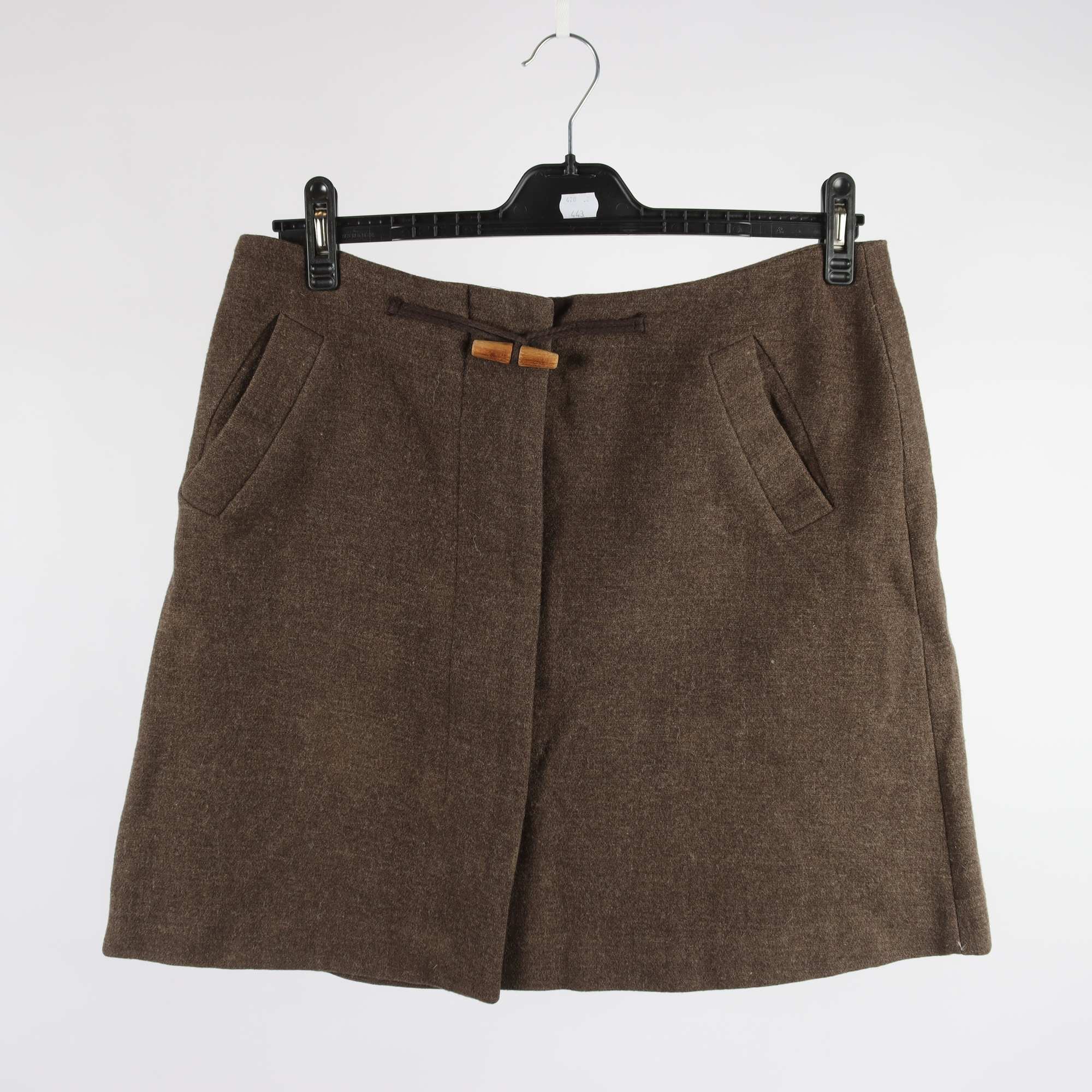 Kjol, Gant, brun, ull, stl. 42.