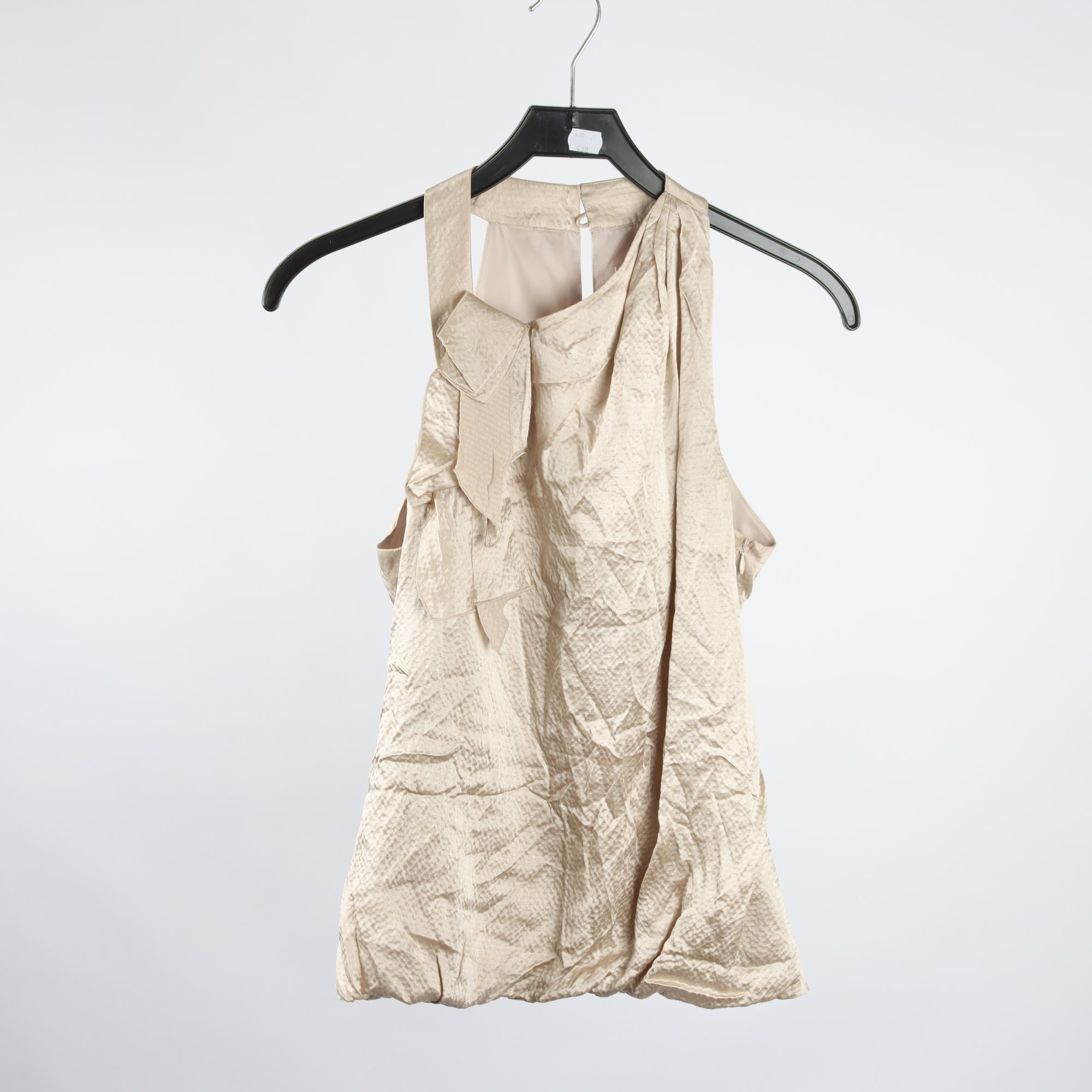 Linne, Karen Millen, beige, guld, 100% silke, stl. 42.