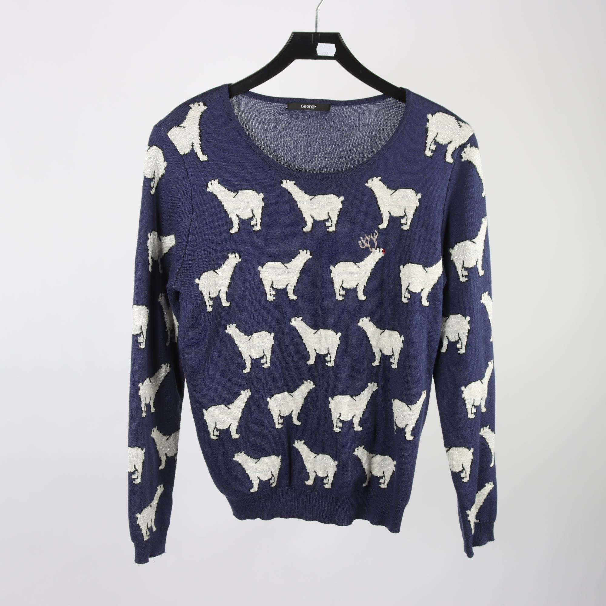 Tröja, George, blå, vit, stl. 40.