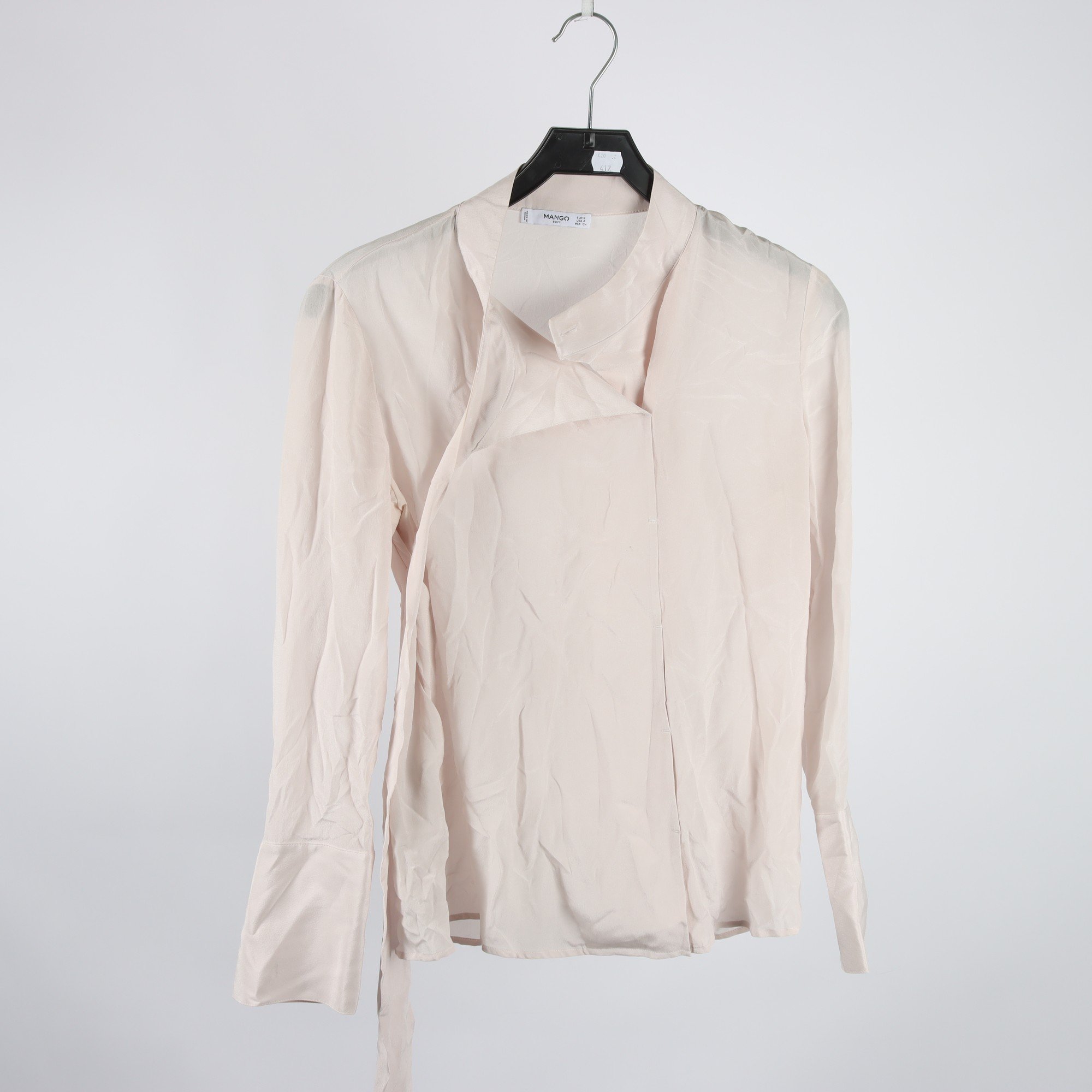 Blus, Mango, ljusrosa, 100% silke, stl. S.