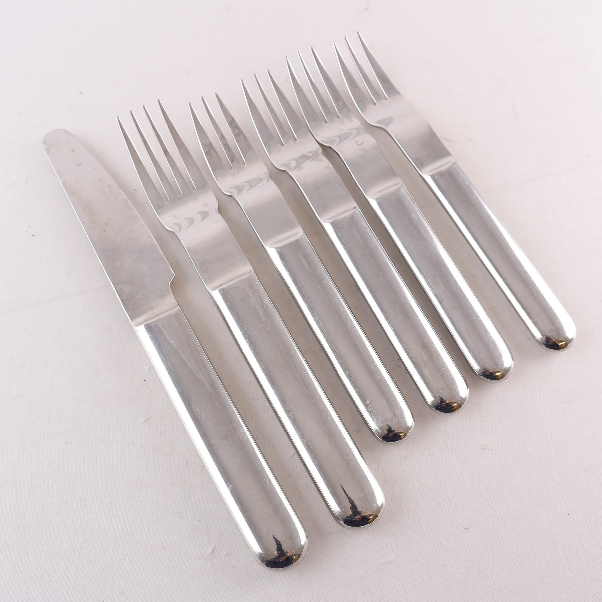 Gafflar, kniv, rostfritt stål, Bodum, 1970, 6 st