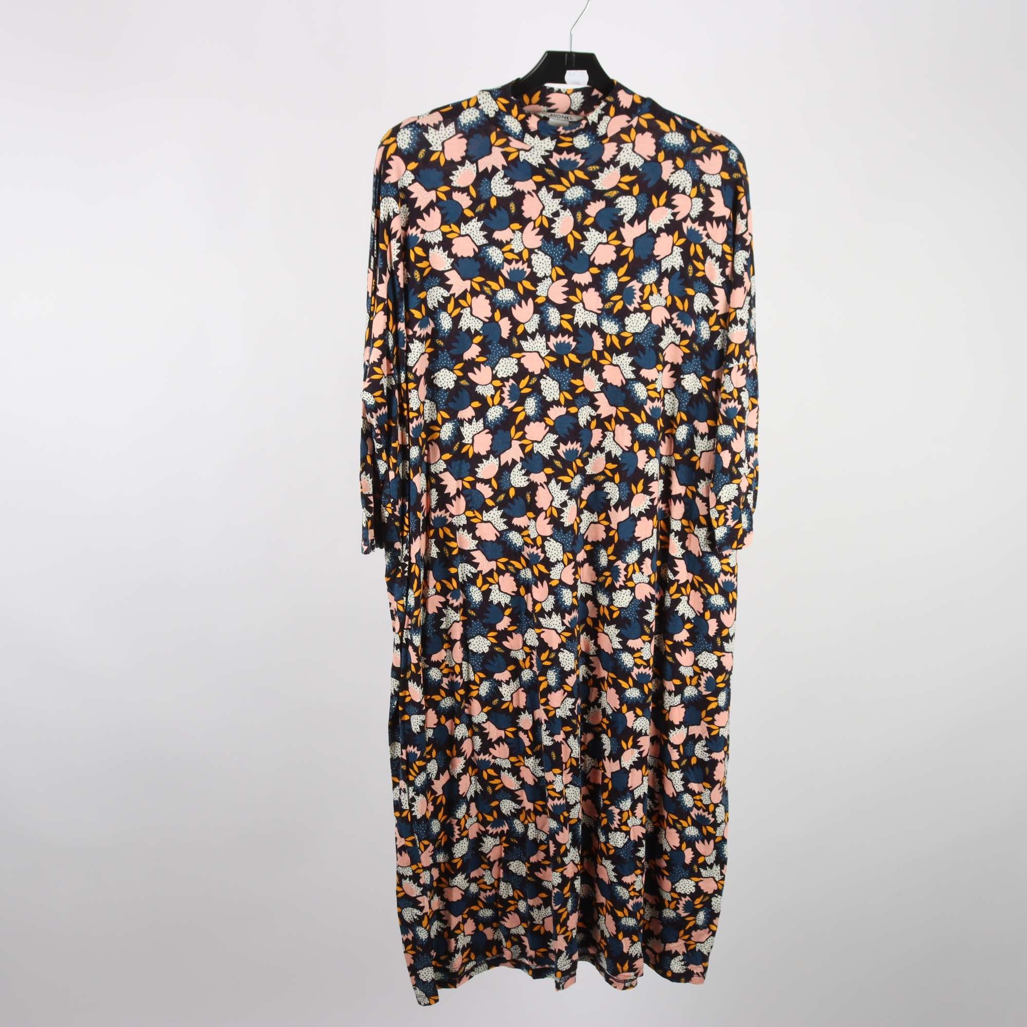 Klänning, Monki, blå, gul, stl. XS.