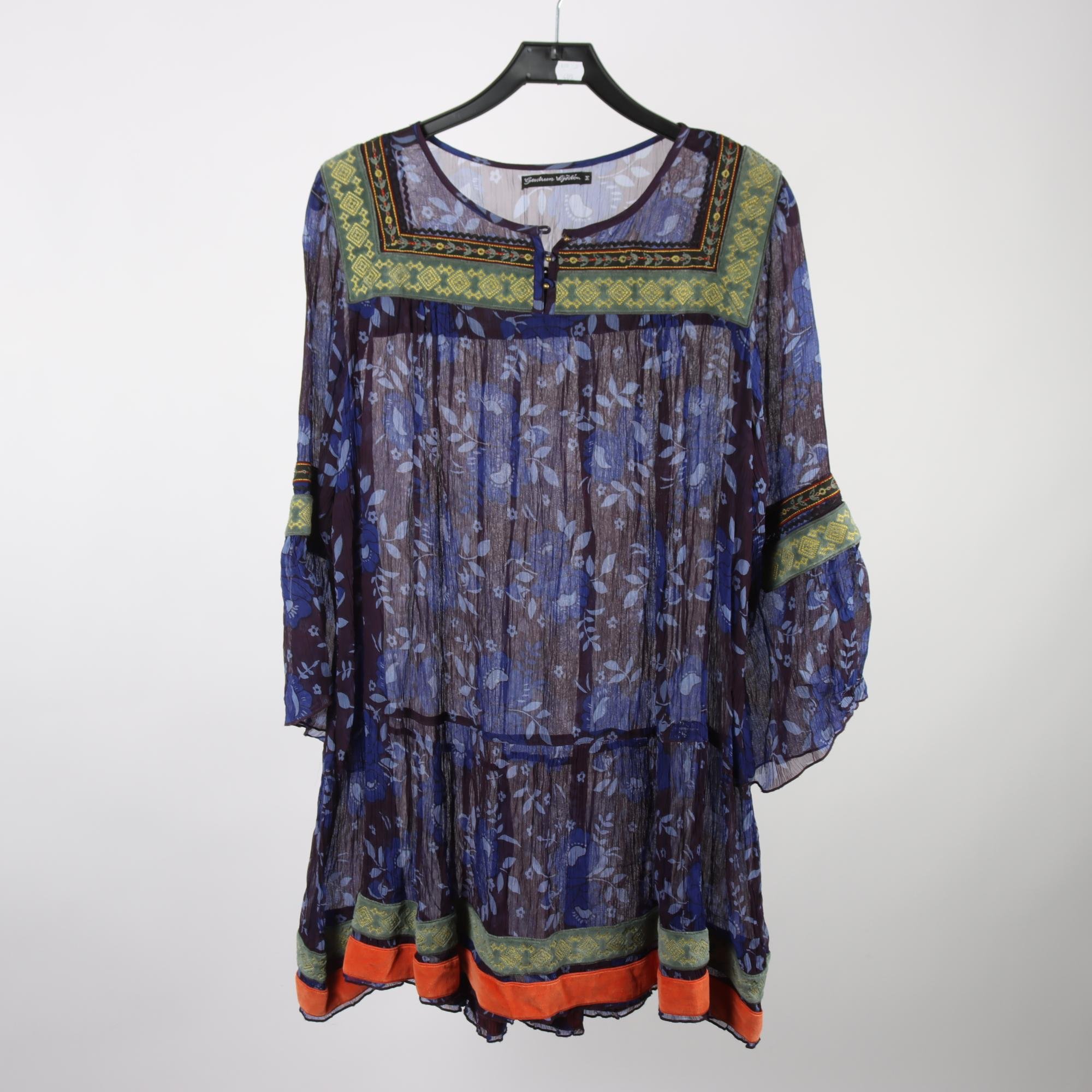 Klänning, Gudrun Sjödén, mönstrad, blå, stl. M.