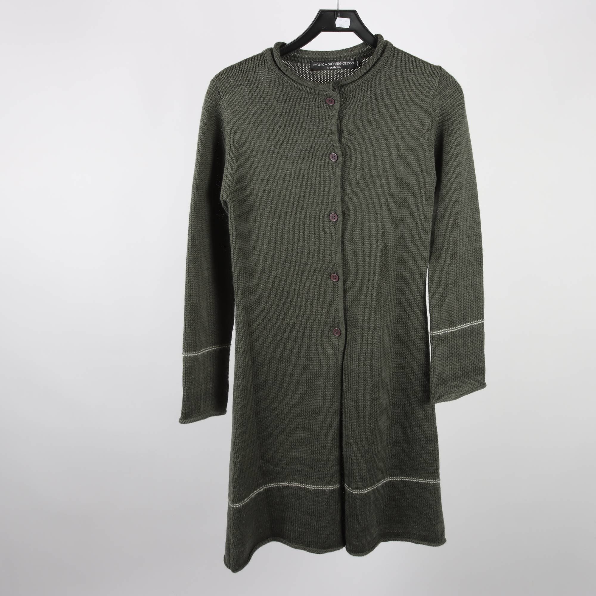 Klänning, Monica Sjöberg Olsson, grå/grön, ull, mohair, stl. 38/40