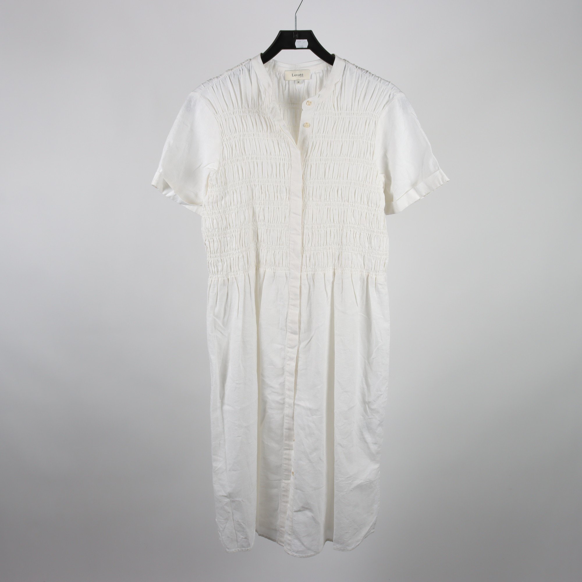 Känning, Levete, vit, linmix, stl. M.