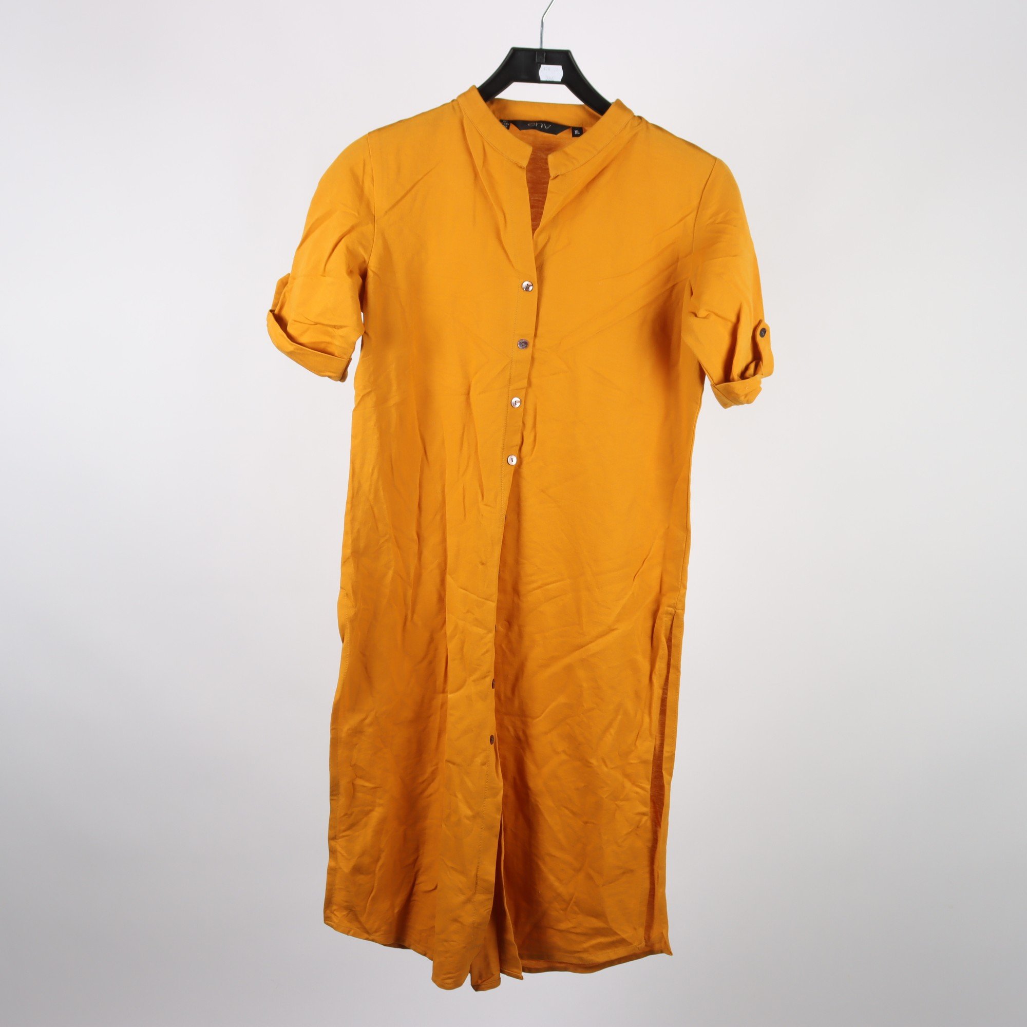 Klänning, Env, brandgul, stl. XL.