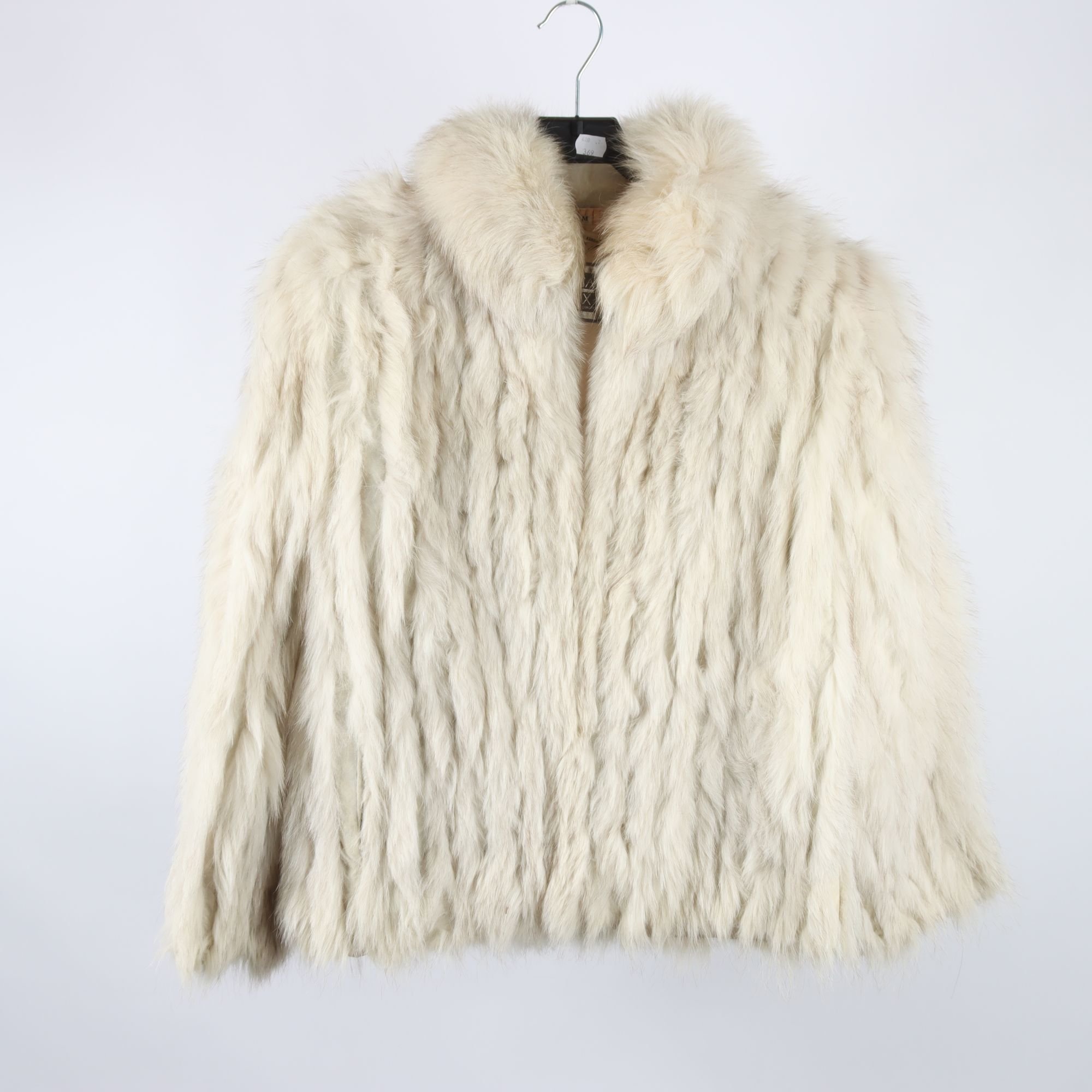 Pälsjacka, Saga Fox, benvit, stl. M.