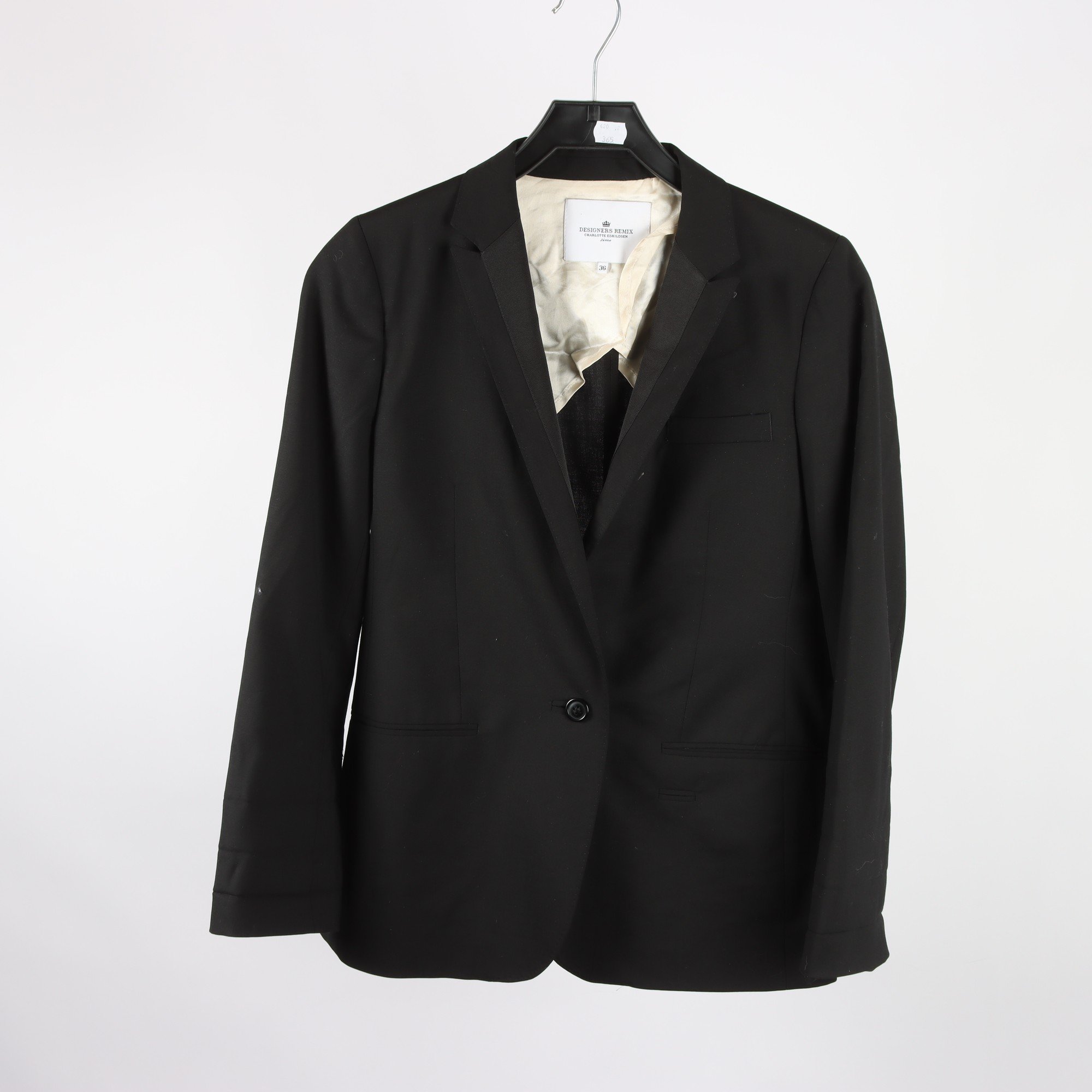 Kavaj, Designers Remix, svart, stl. 36.