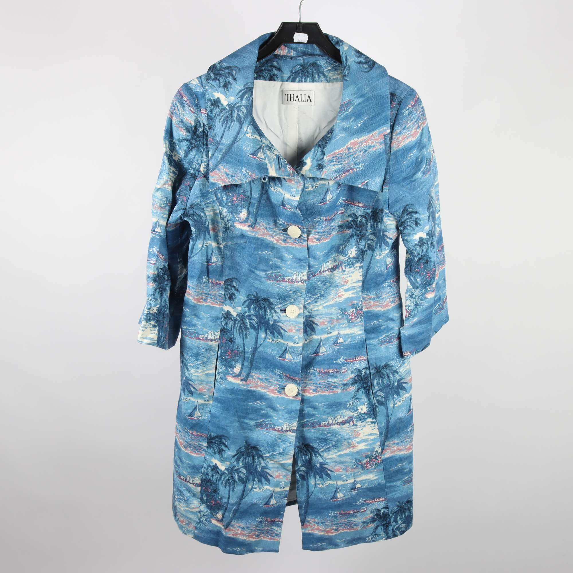 Kappa, Thalia, blå, lin, stl. ca. S/M.