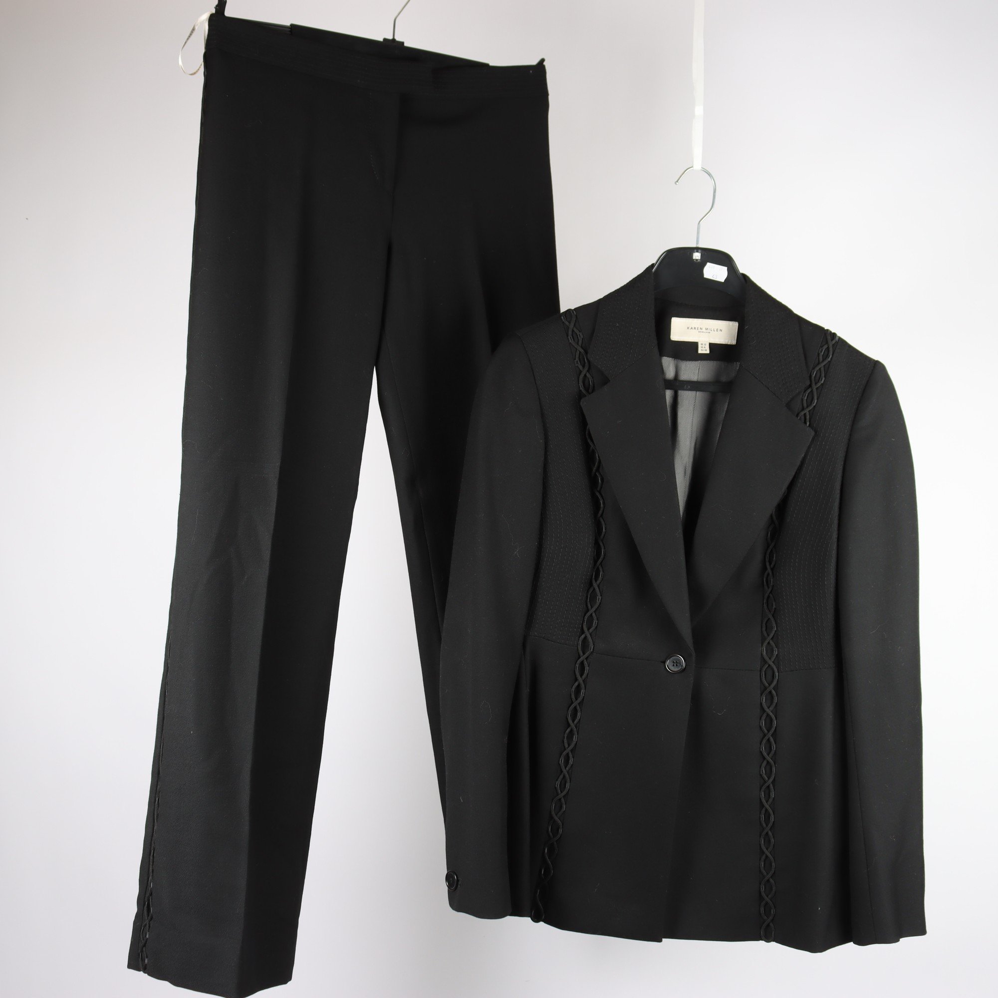Kostym, Karen Millen, svart, stl. 40