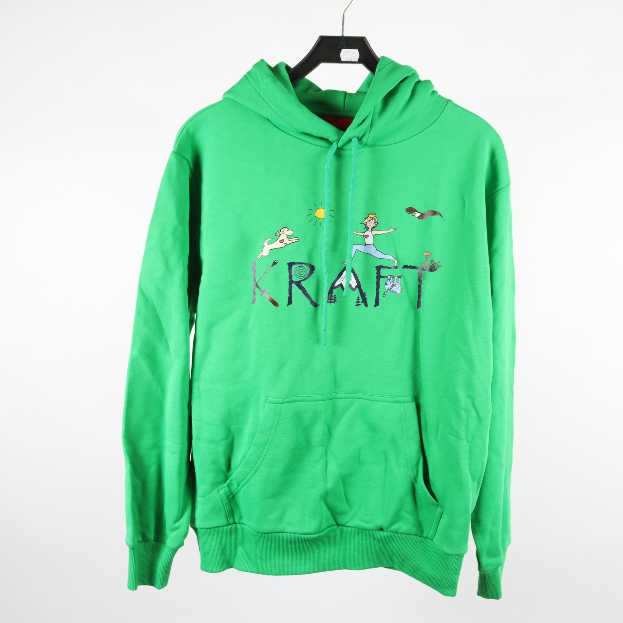 Hoodie, Spread, grön, stl. S.