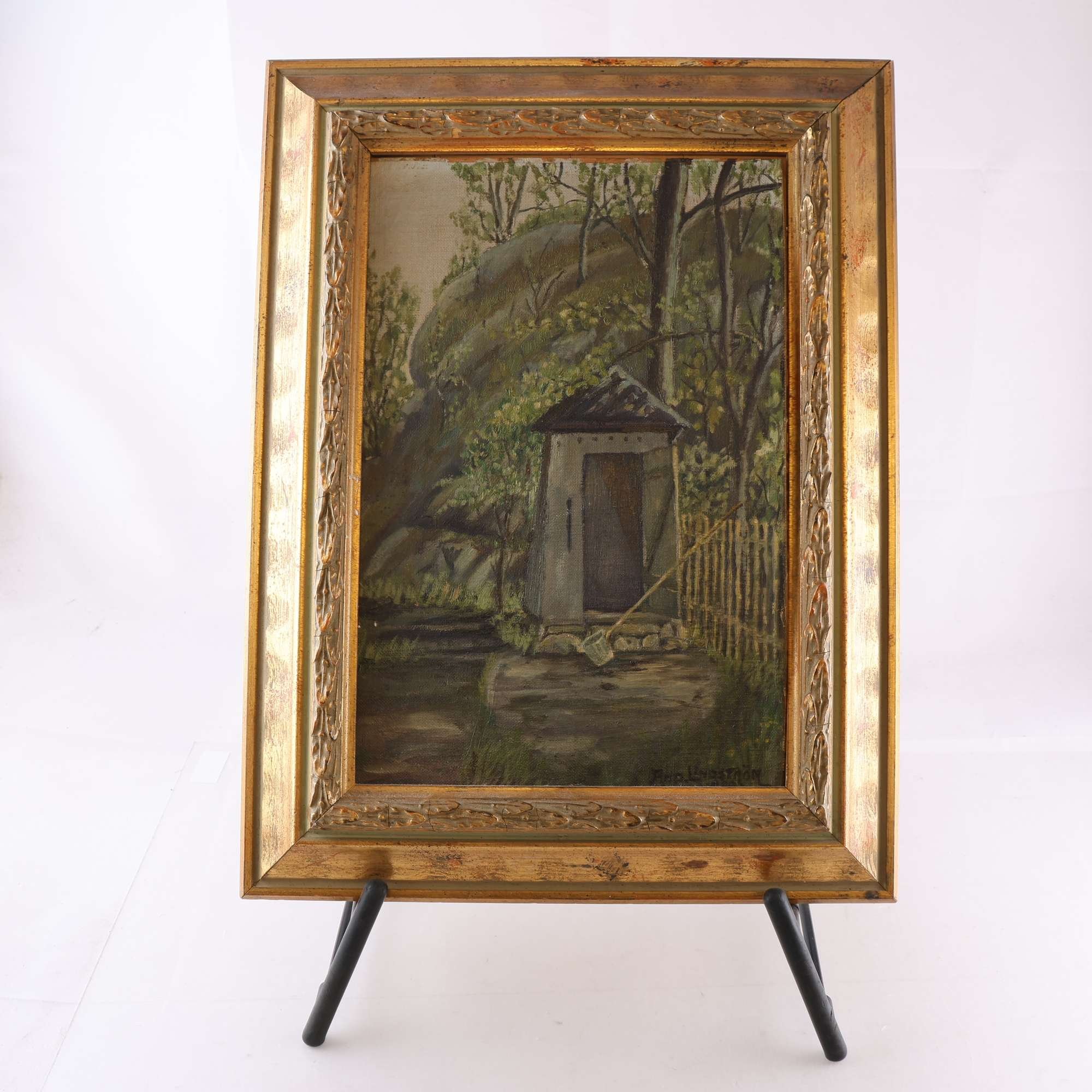 Olja på duk, A.H.D Lindström, signerad, 1928. Samfraktas ej.