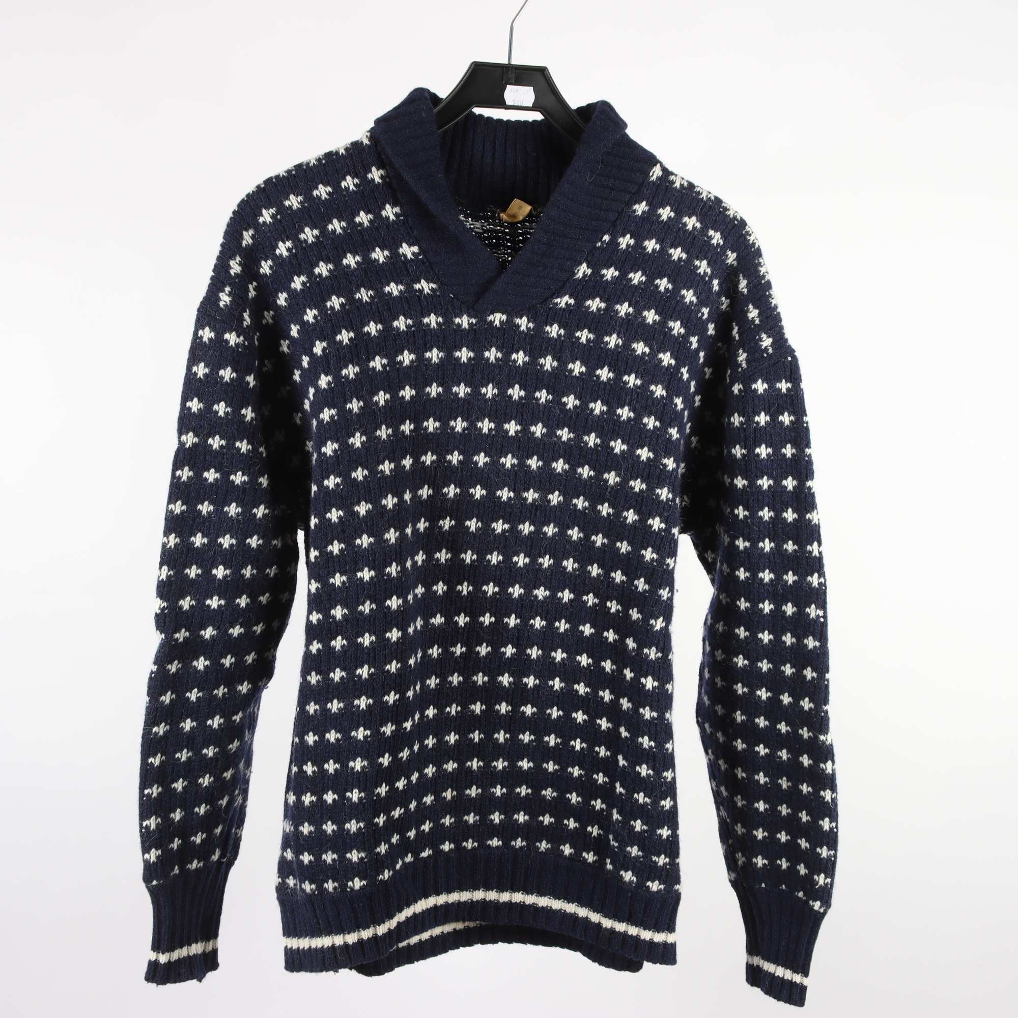 Tröja, Krone Norway, blå, vit, retro, stl. ca. M.