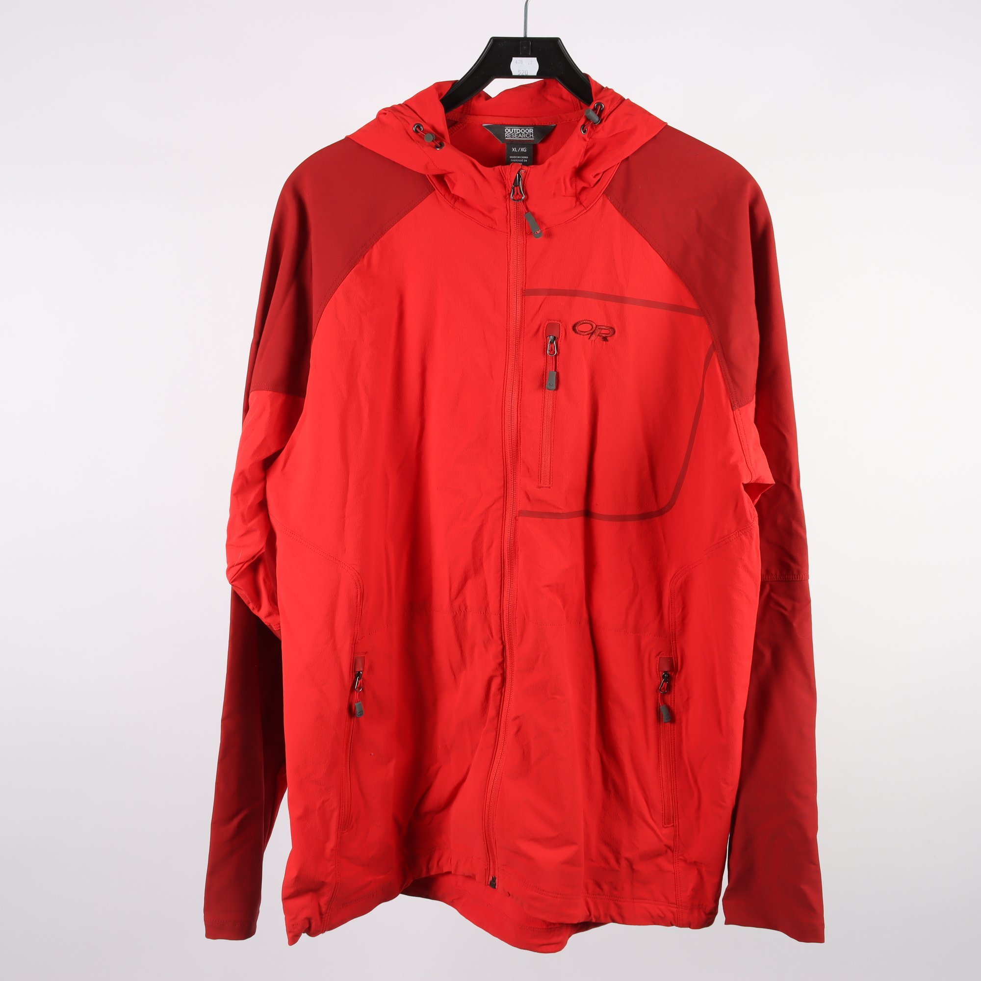 Friluftsjacka, Outdoor, röd, stl. XL.