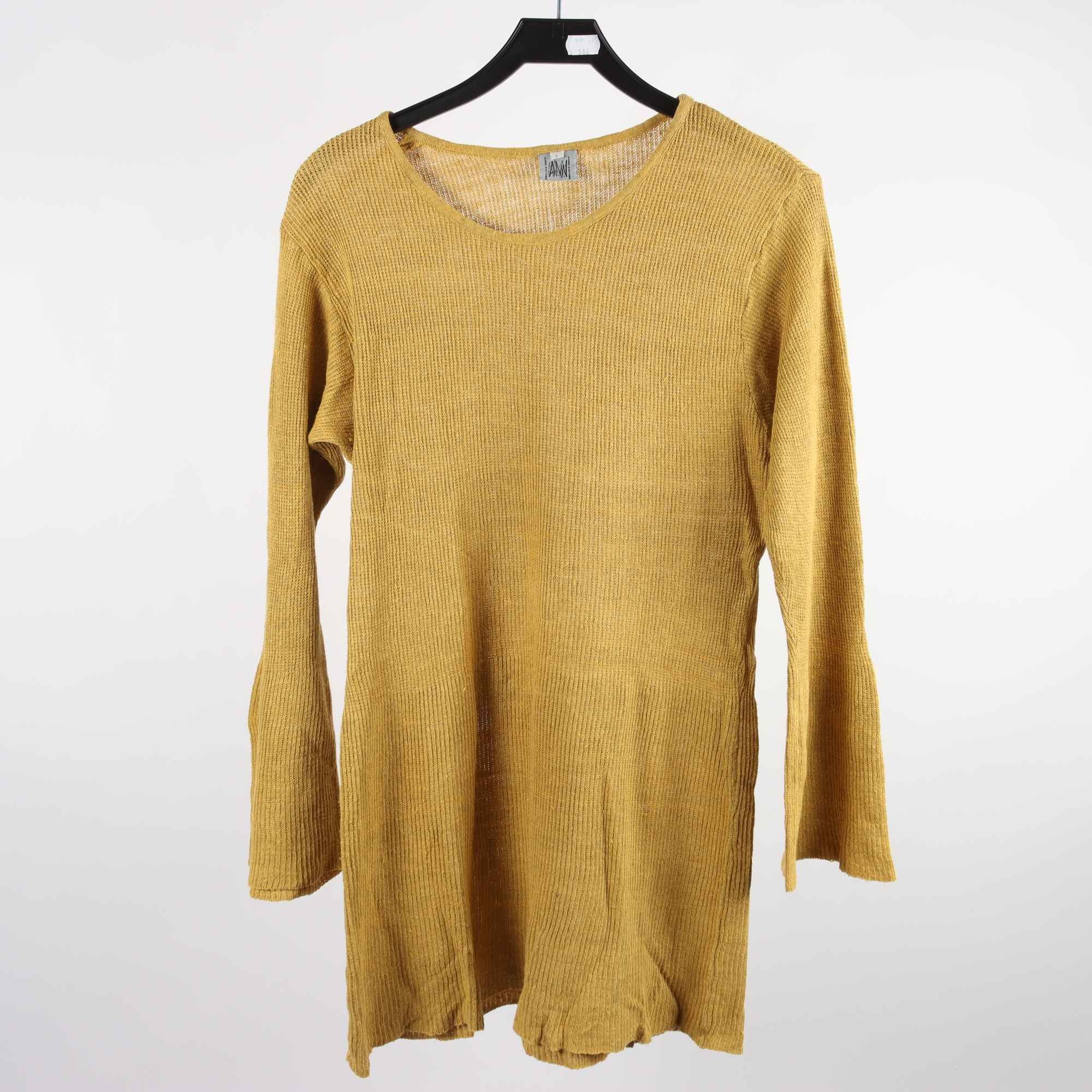 Tröja/tunika, Ann, senapsgul, lin, stl. L.