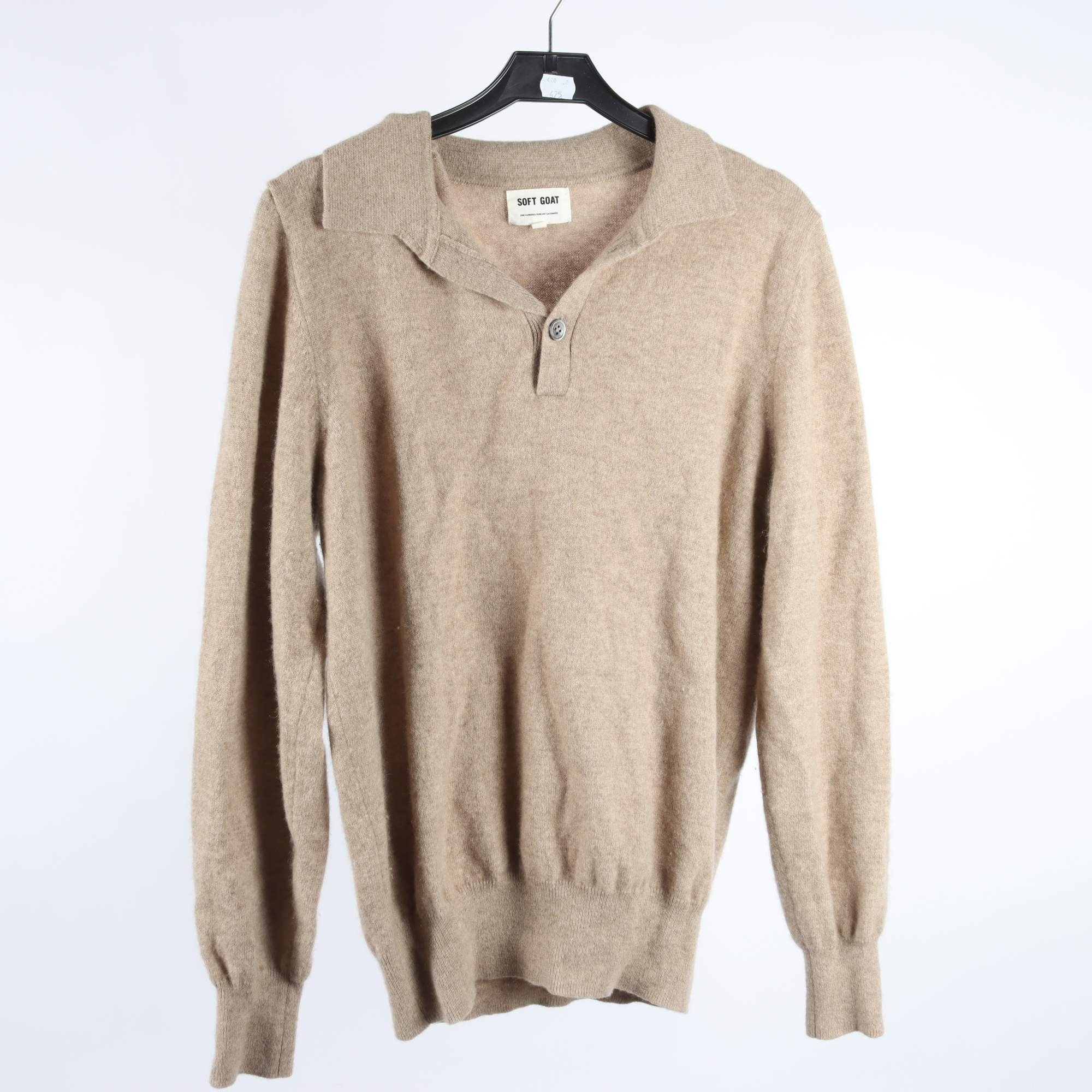 Tröja, Soft Goat, beige, 100% cashmere, stl. L.