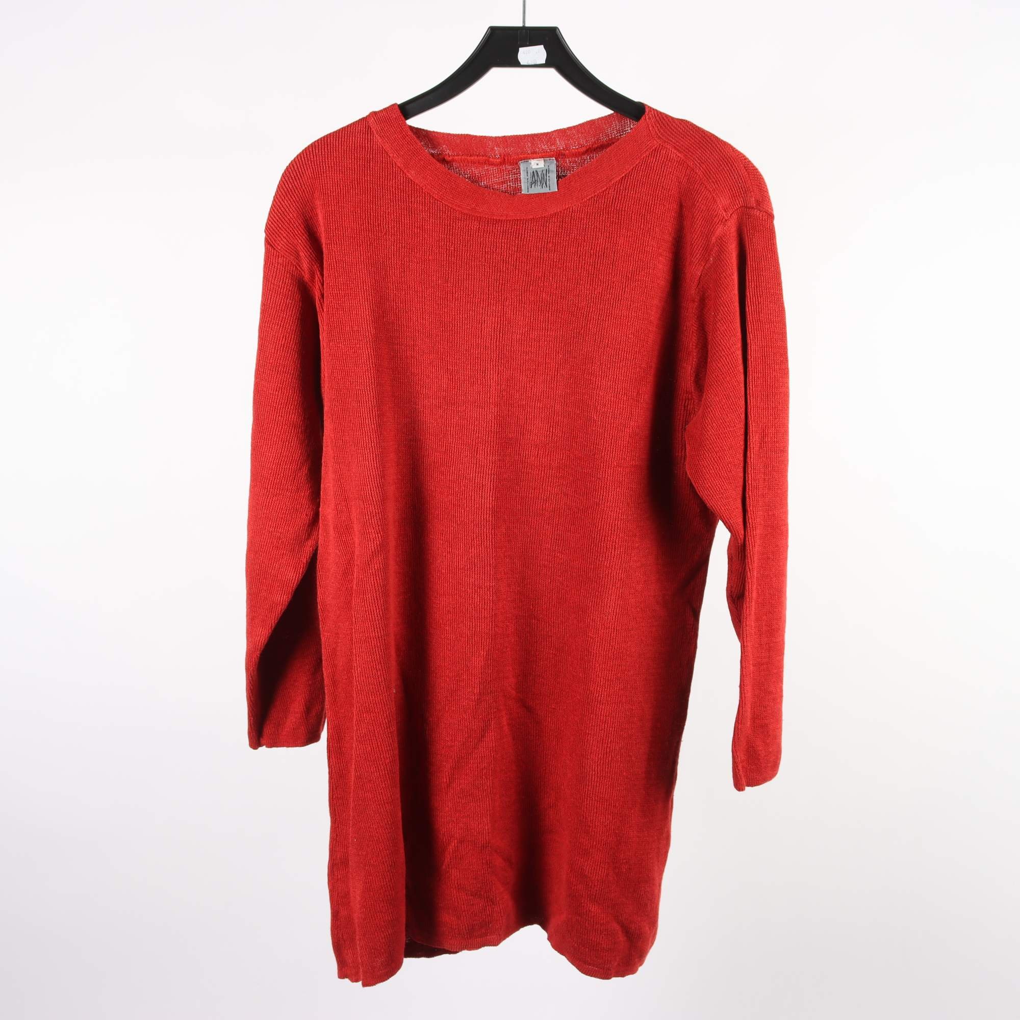 Tröja/tunika, Ann, röd, 100% lin, stl. M.