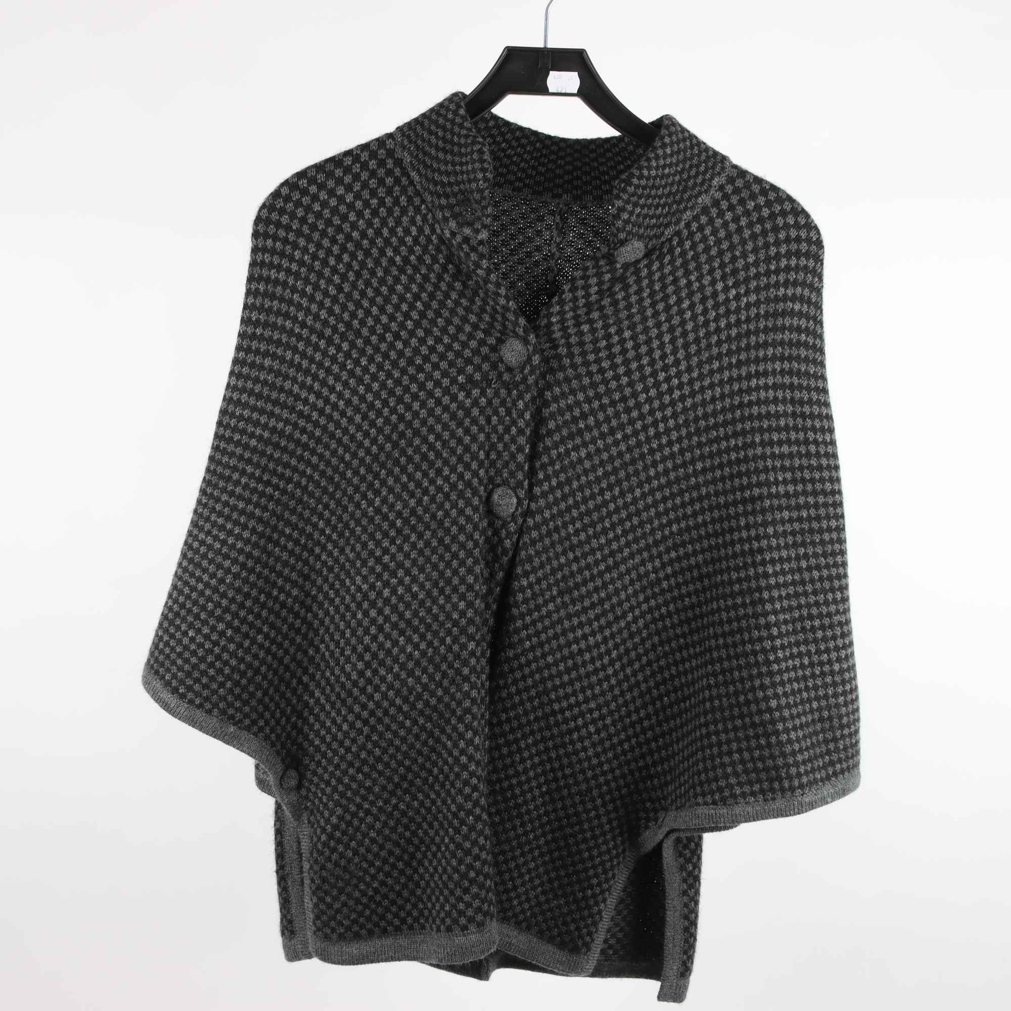 Tröja/poncho, Okänd, grå, svart, stl. one size.