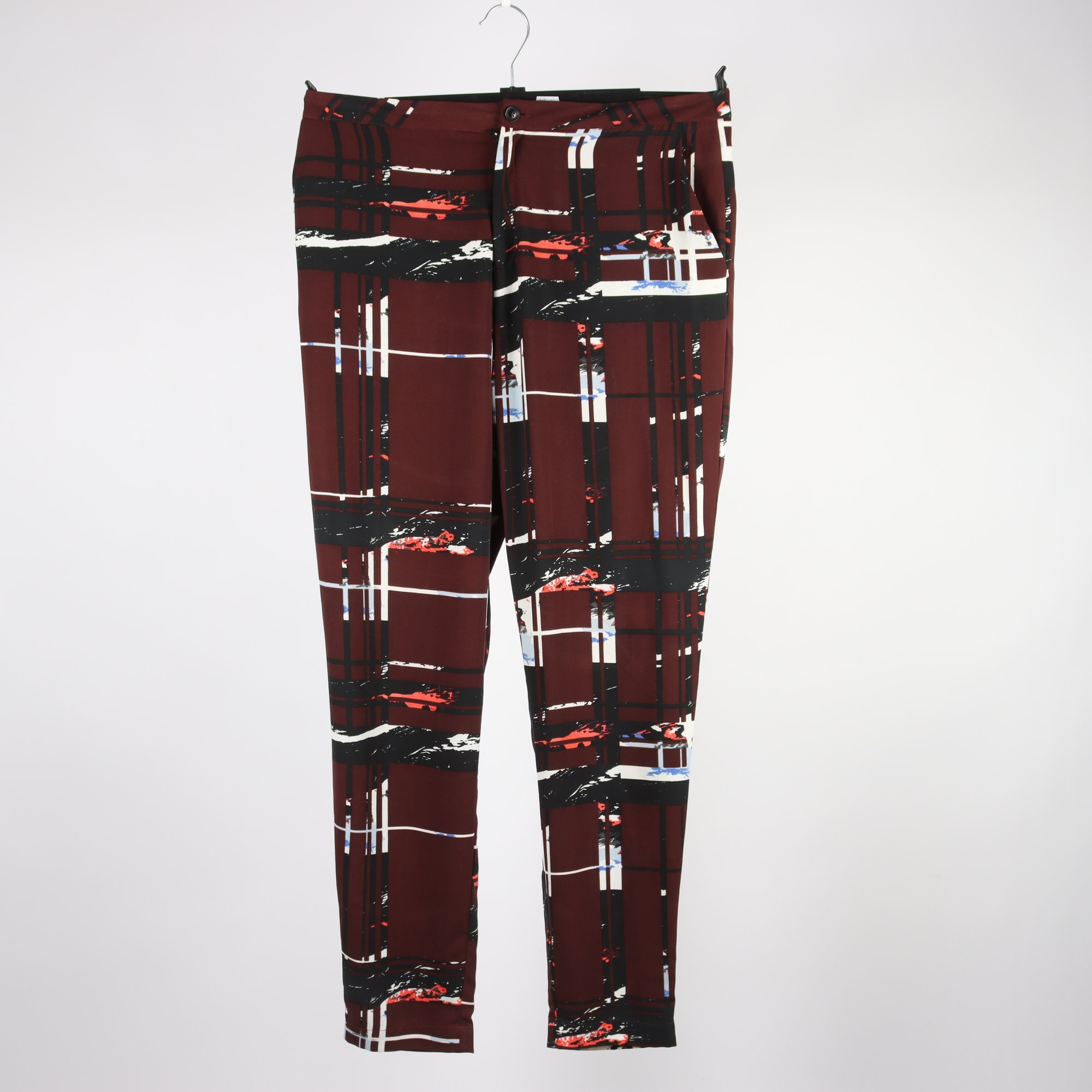 Byxor, Samsøe Samsøe, vinröd, mönstrad, stl. M