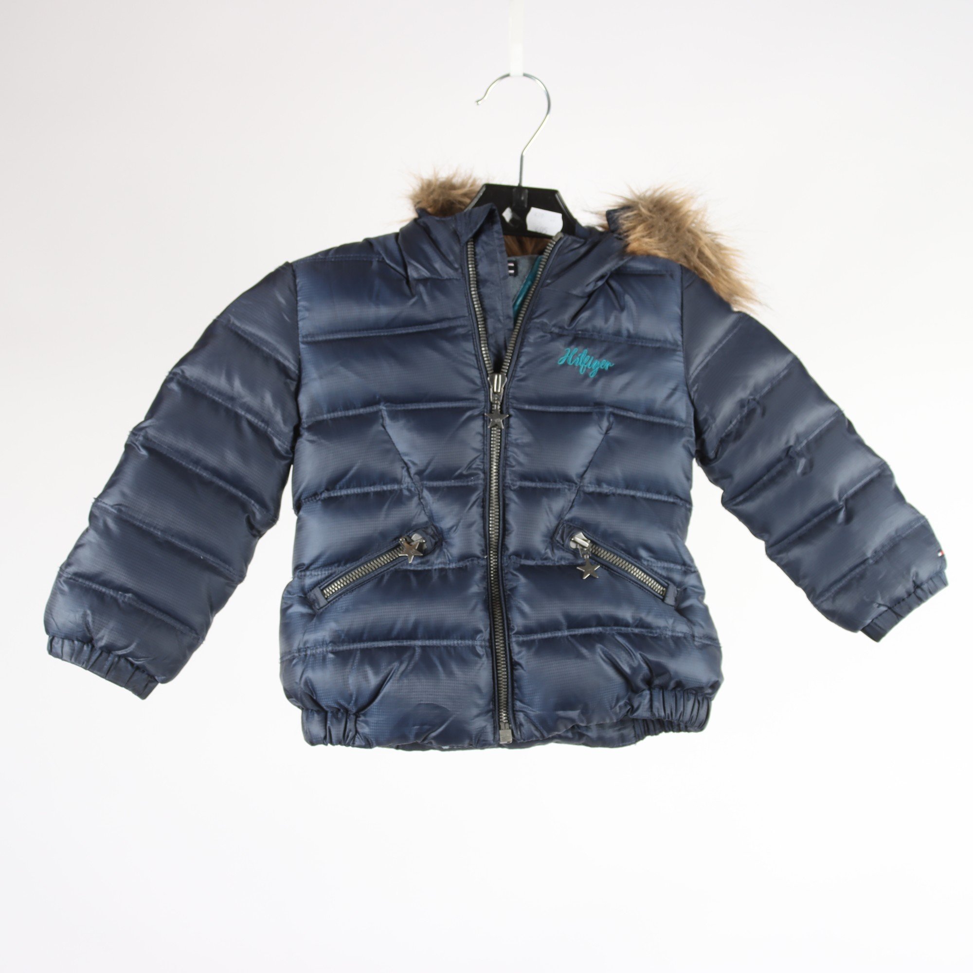 Dunjacka, Tommy Hilfiger, blå, stl. 86.