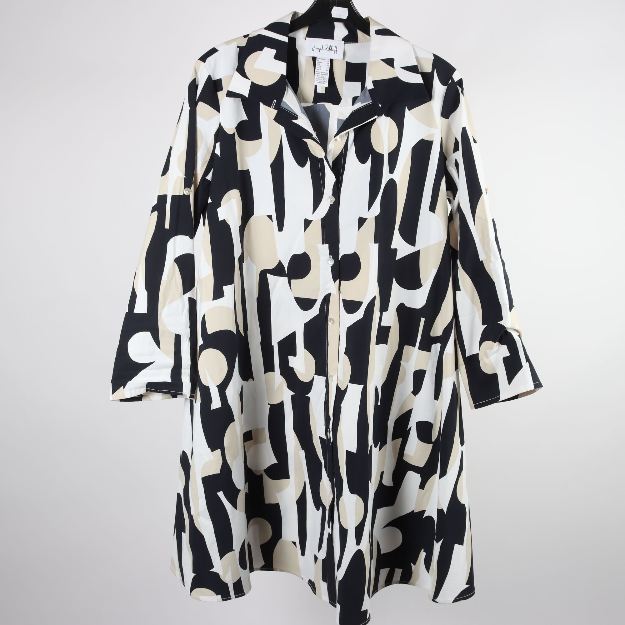 Klänning, Joseph Ribbkoff, vit, svart, stl. ca. M.