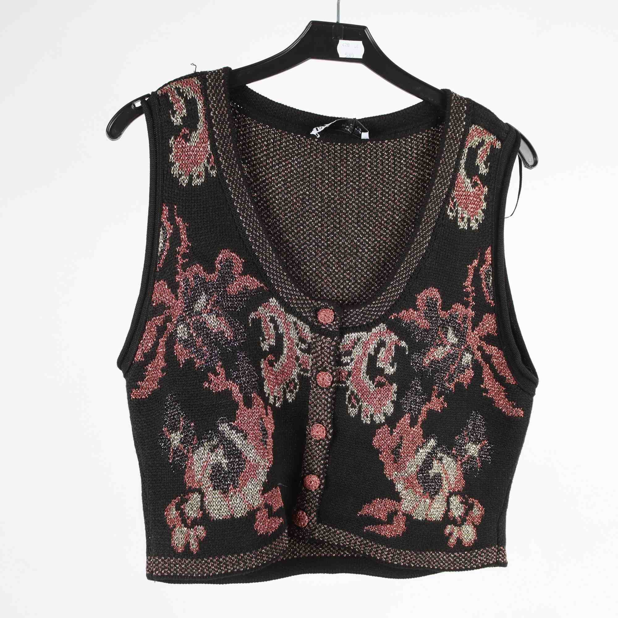 Väst, Zara, svart, glittrig, stl. M.