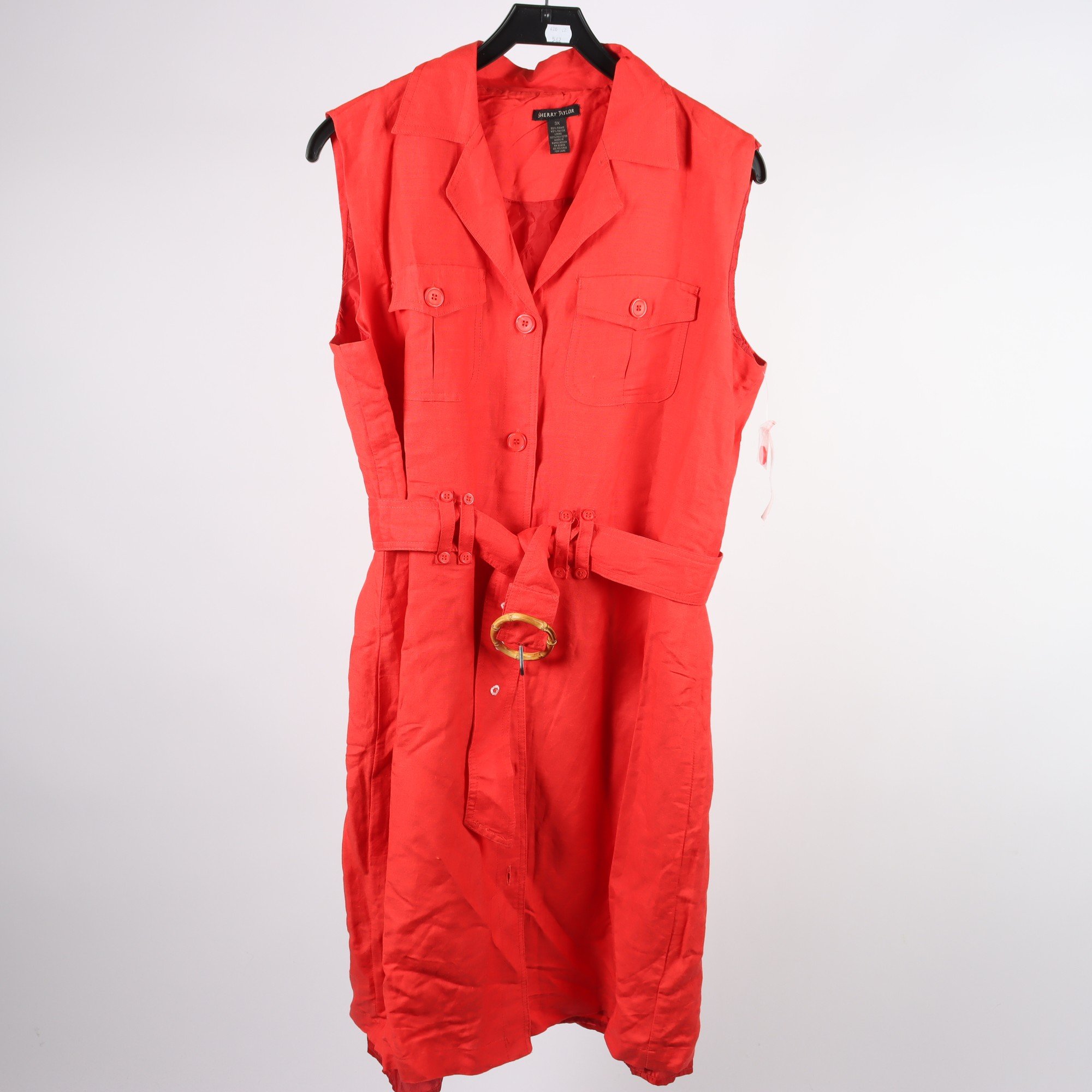 Klänning, Sherry Taylor, röd, stl. ca. L.