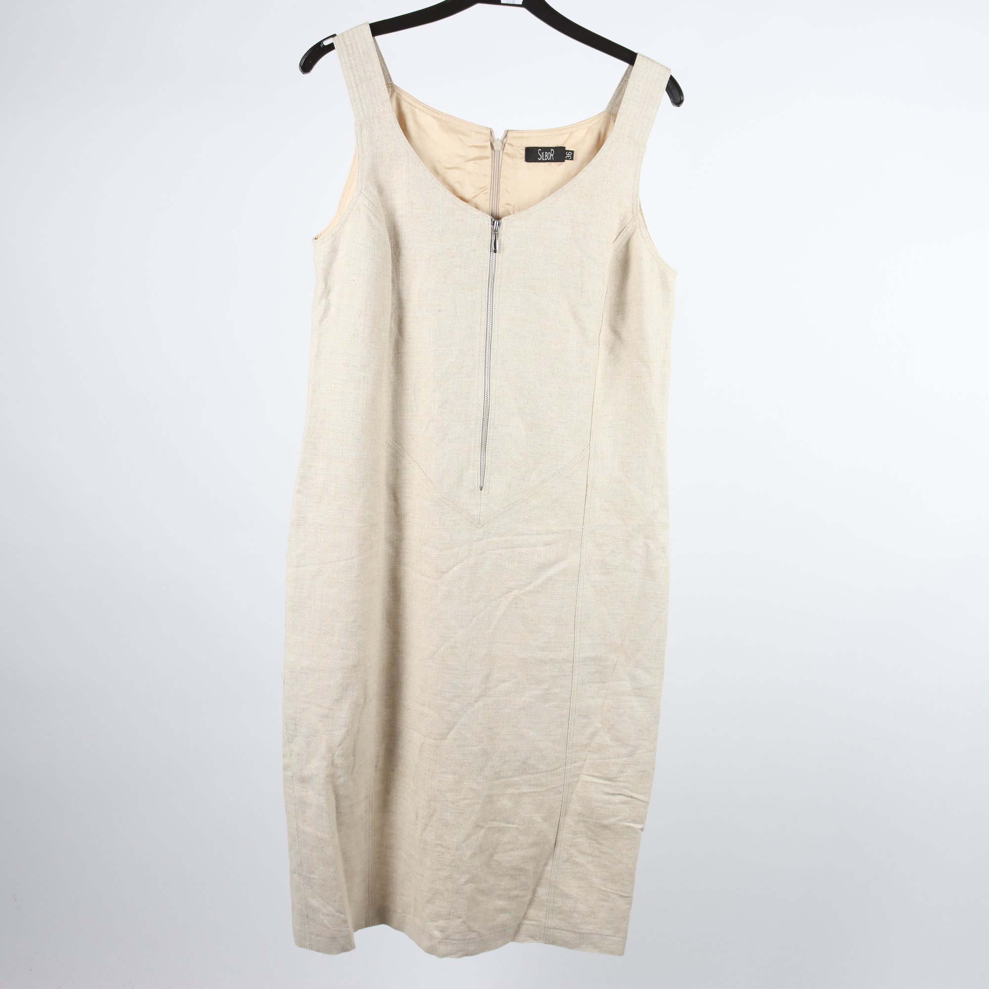 Klänning, Silbor, beige, lin, stl. 36.