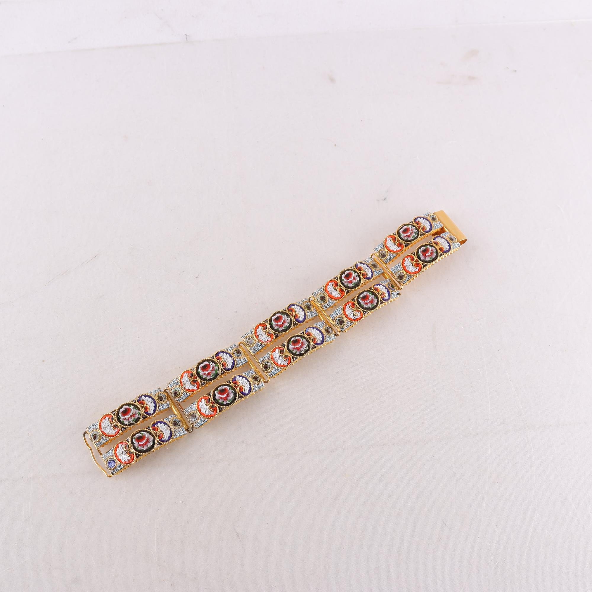 Armband, ”Mosaik”, Made in Italy, gulmetall.